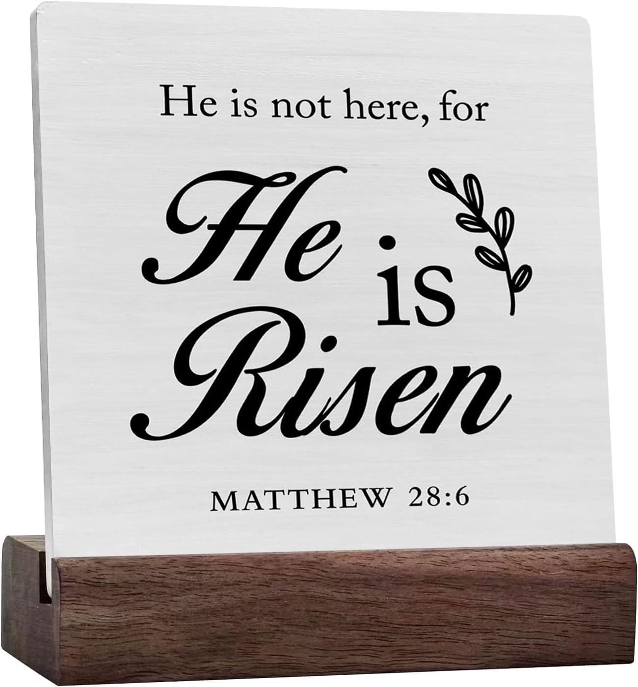 Ceramic Sign 4x4 Inch Country Farmhouse He Is Not Here For He Has Risen