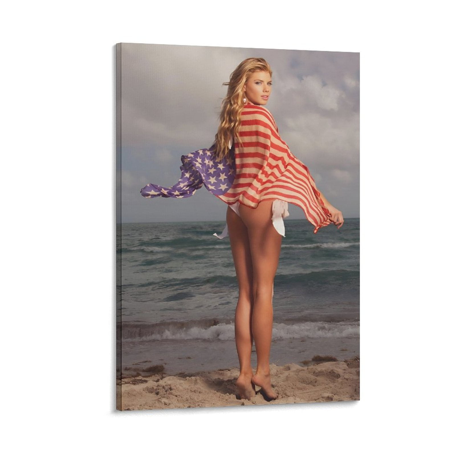 Charlotte McKinney Poster Sexy De Bikini Modelo Big Boobs Painting On Canvas Wall Art