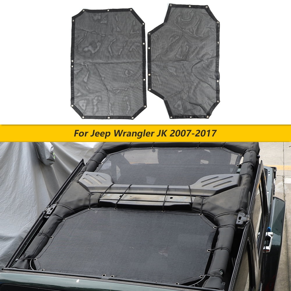 Cherocar Sunshade Mesh Sun Shade Bikini Top For Jeep Wrangler Jk Door