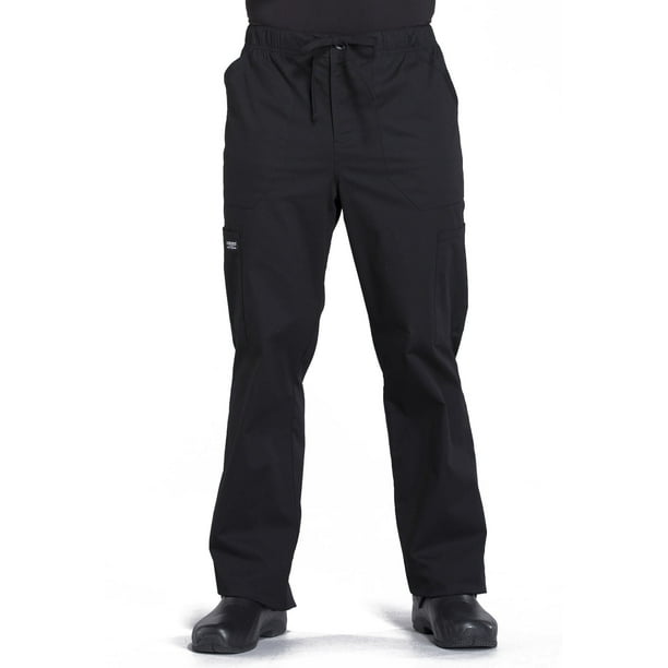 Cherokee Workwear Professionals Men Scrubs Pant Tapered Leg Drawstring Cargo WW190