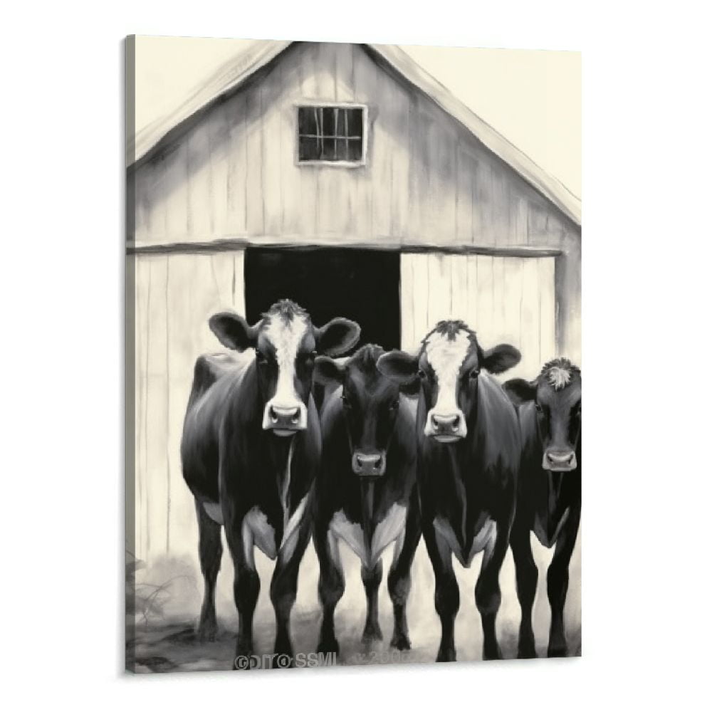 Chilfamy Country Cow Pictures Farmhouse Cow Wall Art Country Farmhouse