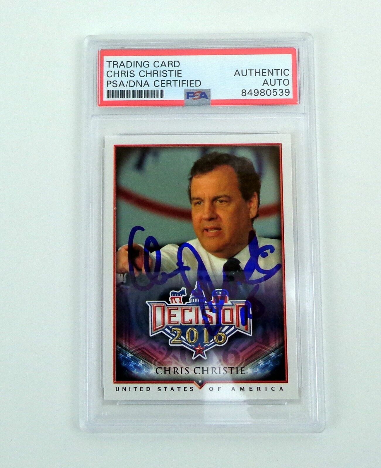 Pre Owned Chris Christie Signed Auto Decision Rookie Card Rc