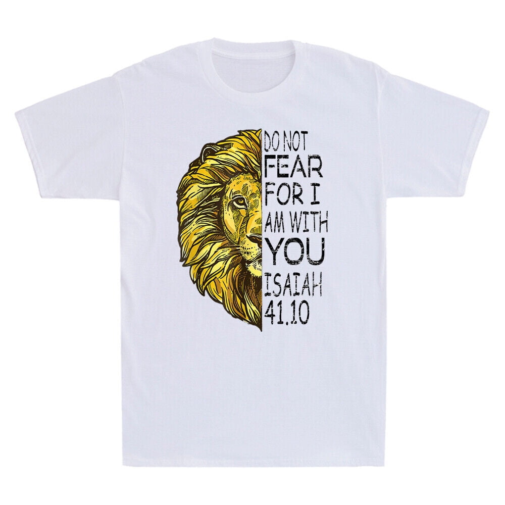 Christian Religious Bible Verse Sayings Lion Fear Scripture Retro Men S