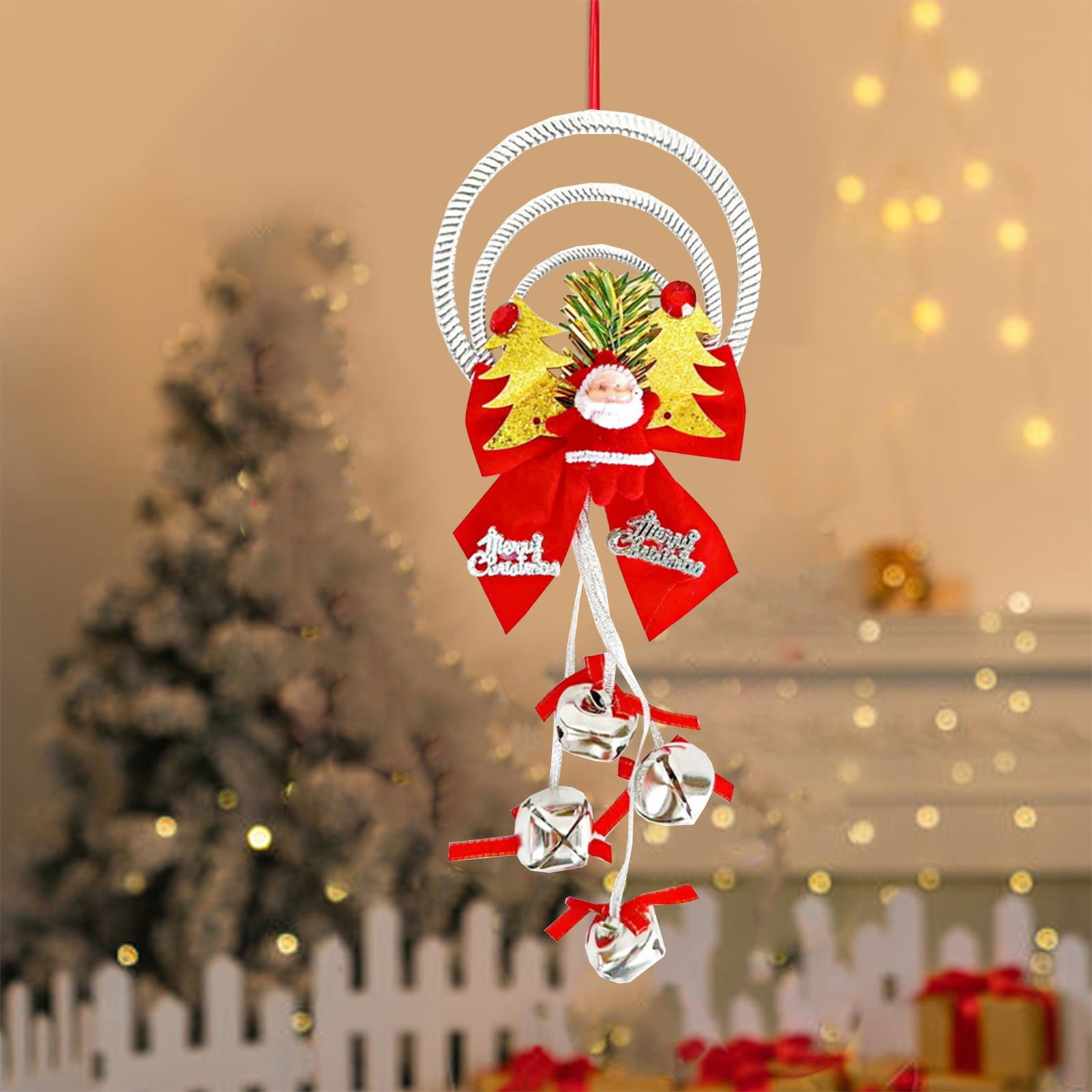 Christmas Jingle Bells Ornaments Durable Pvc Material With Bright