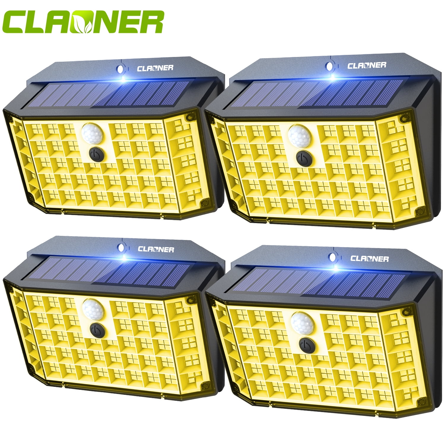 Claoner Solar Outdoor Lights 176 LED 3000LM Motion Sensor Solar