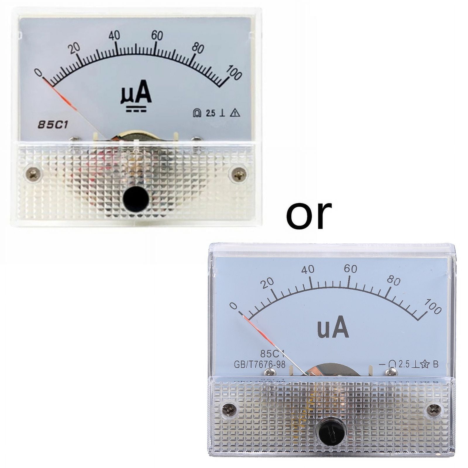 Class Analog Panel Current Meter Ammeter Gauge Rectangle Panel