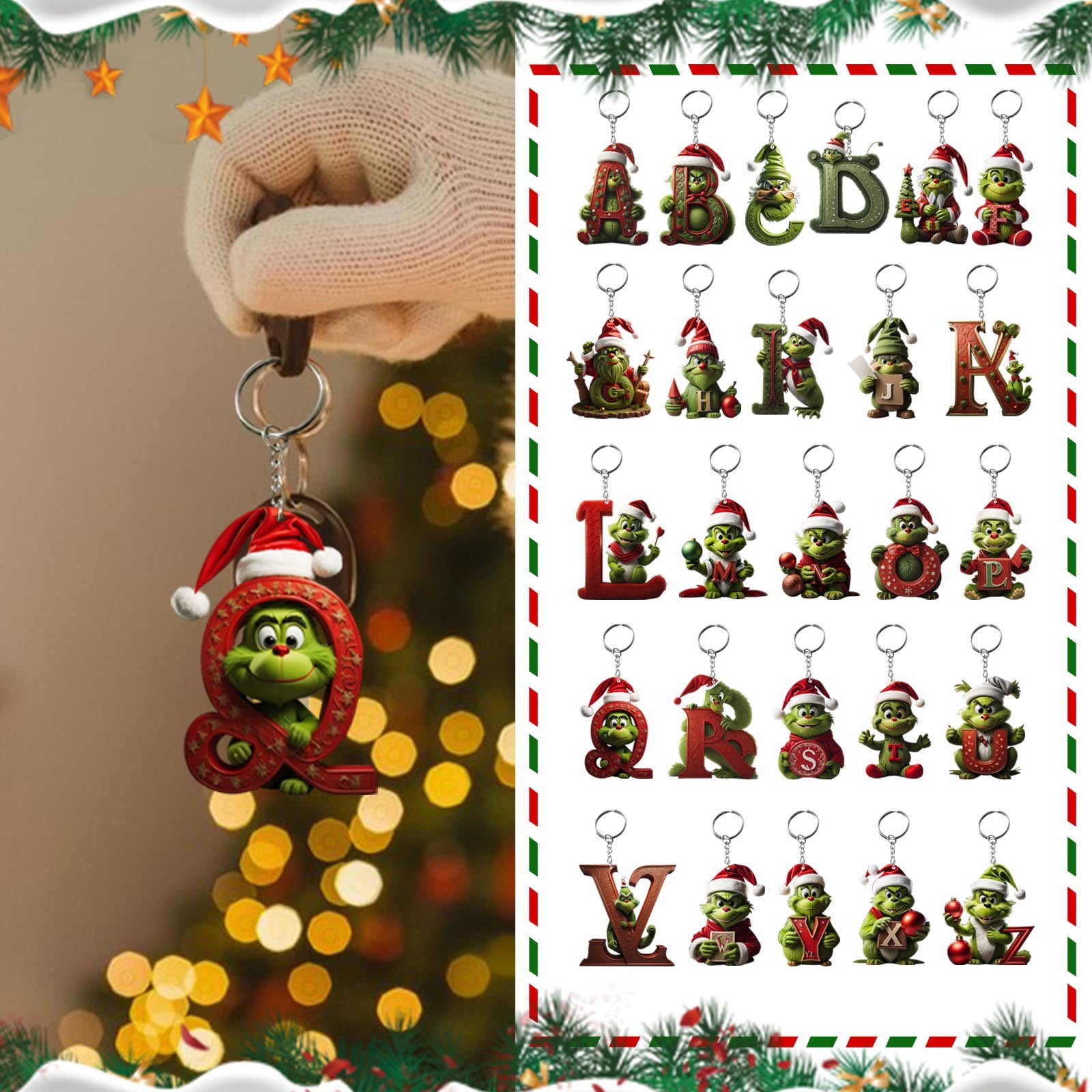 Clearance Before Christmas Gasue Grinch Christmas Decorations Green