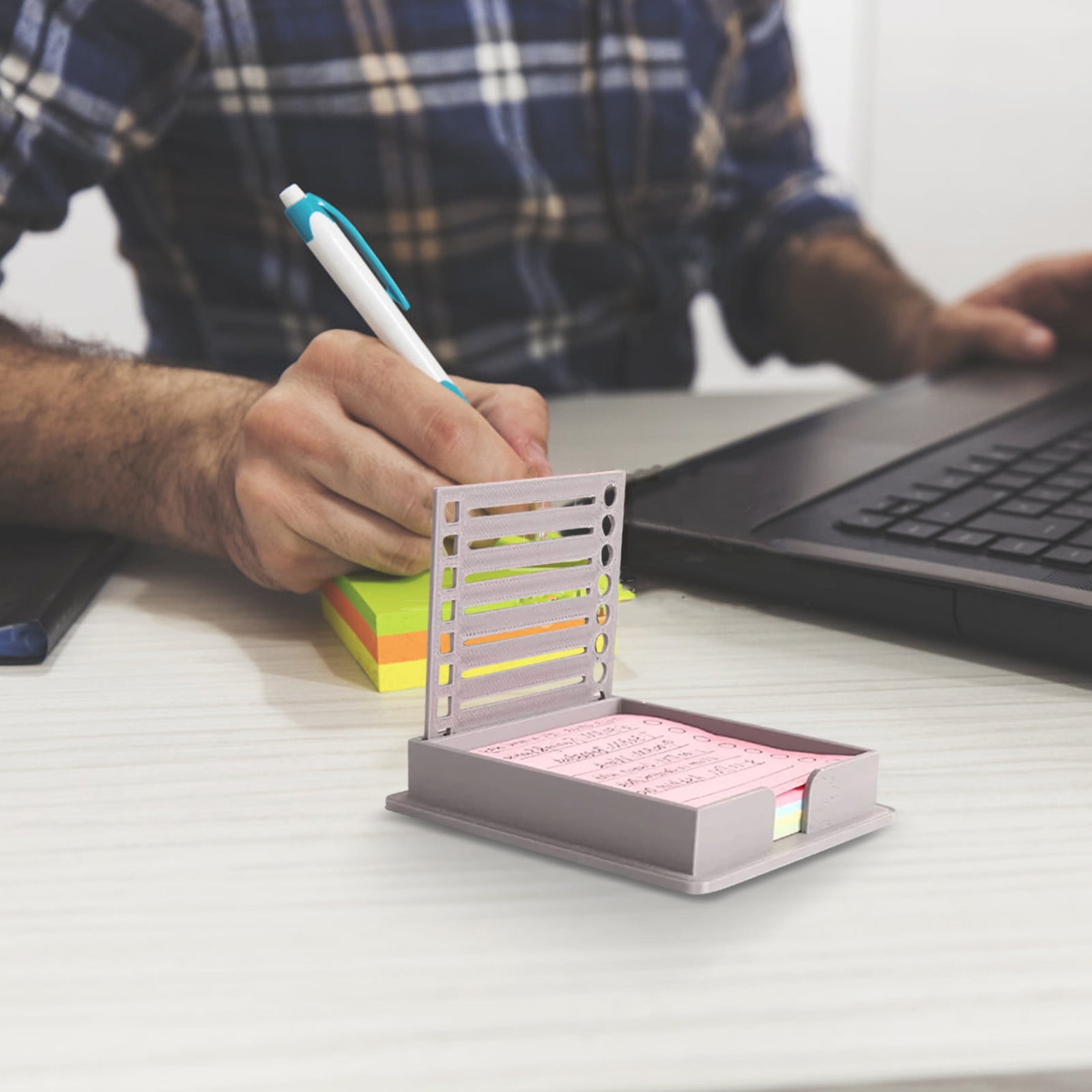 Clearance Xeovhv Sticky Note Holder With Stencil Sticky Note Dispenser