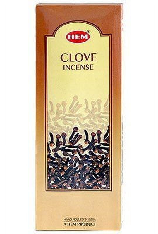 Clove Box Of Six Stick Hex Tubes Hem Incense Hand Rolled In