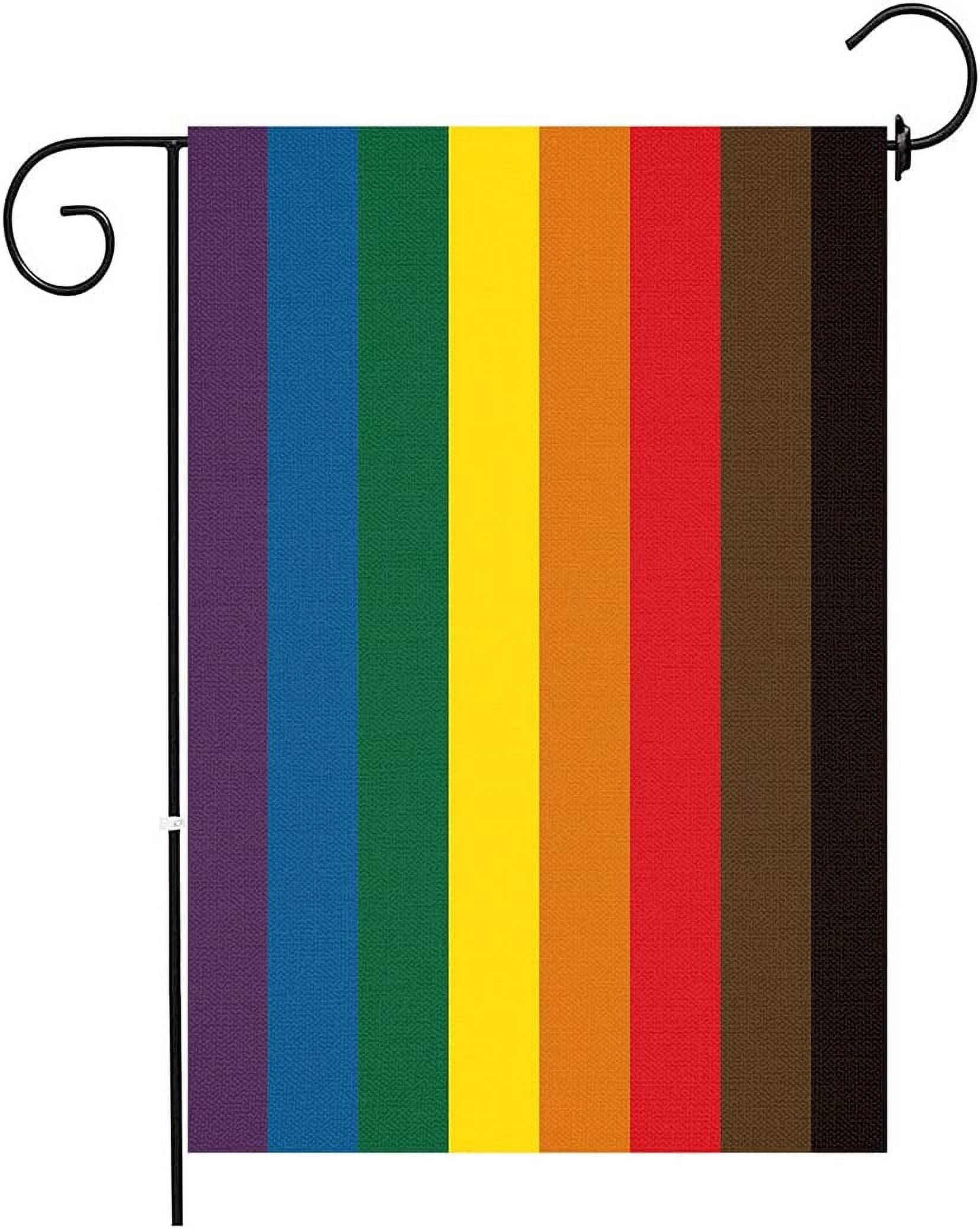 Colorlife Progress Pride Rainbow Garden Flag Vertical Double Sided