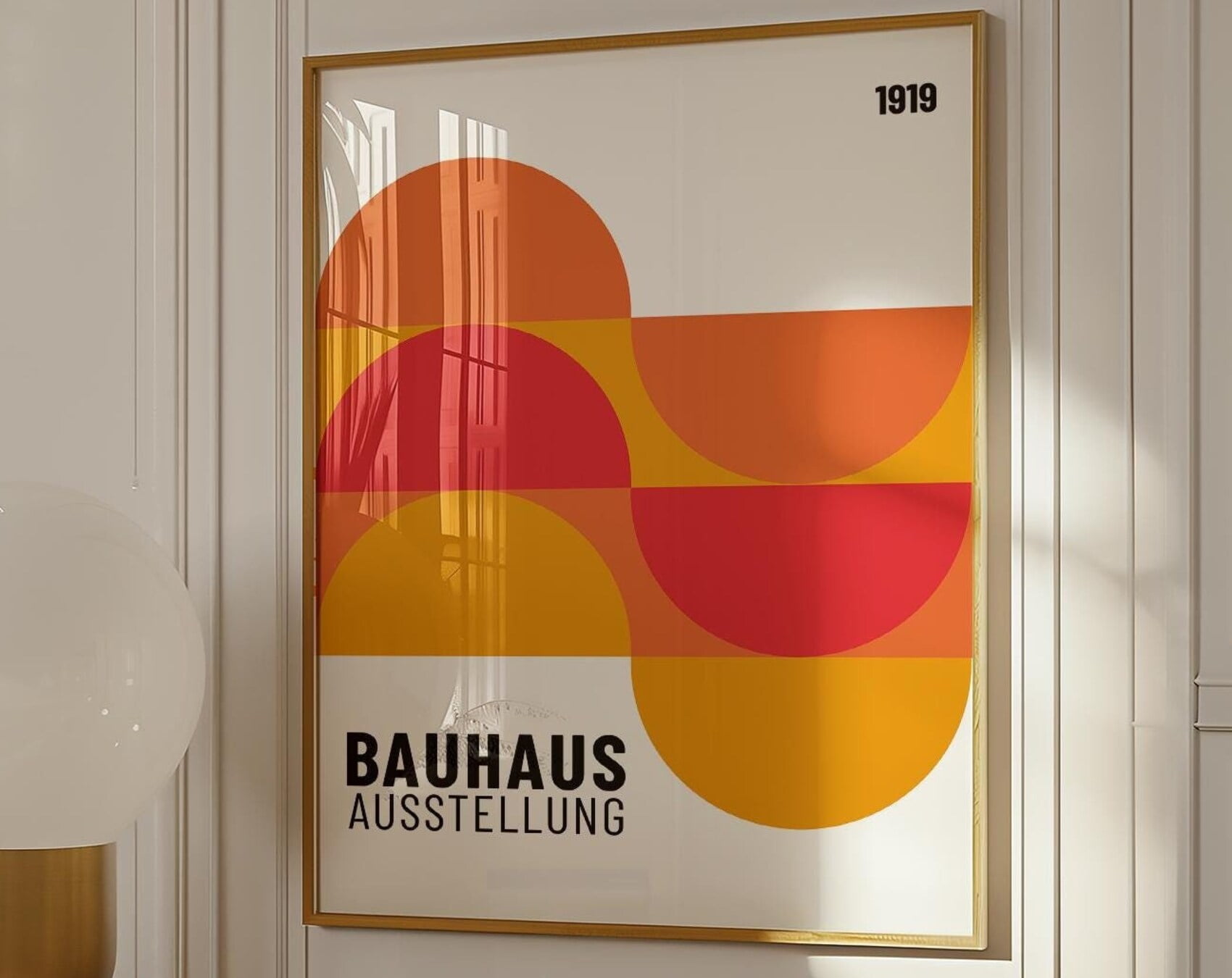 Colourful Art For Minimalist Living Room Wall Art Bauhaus Poster Retro