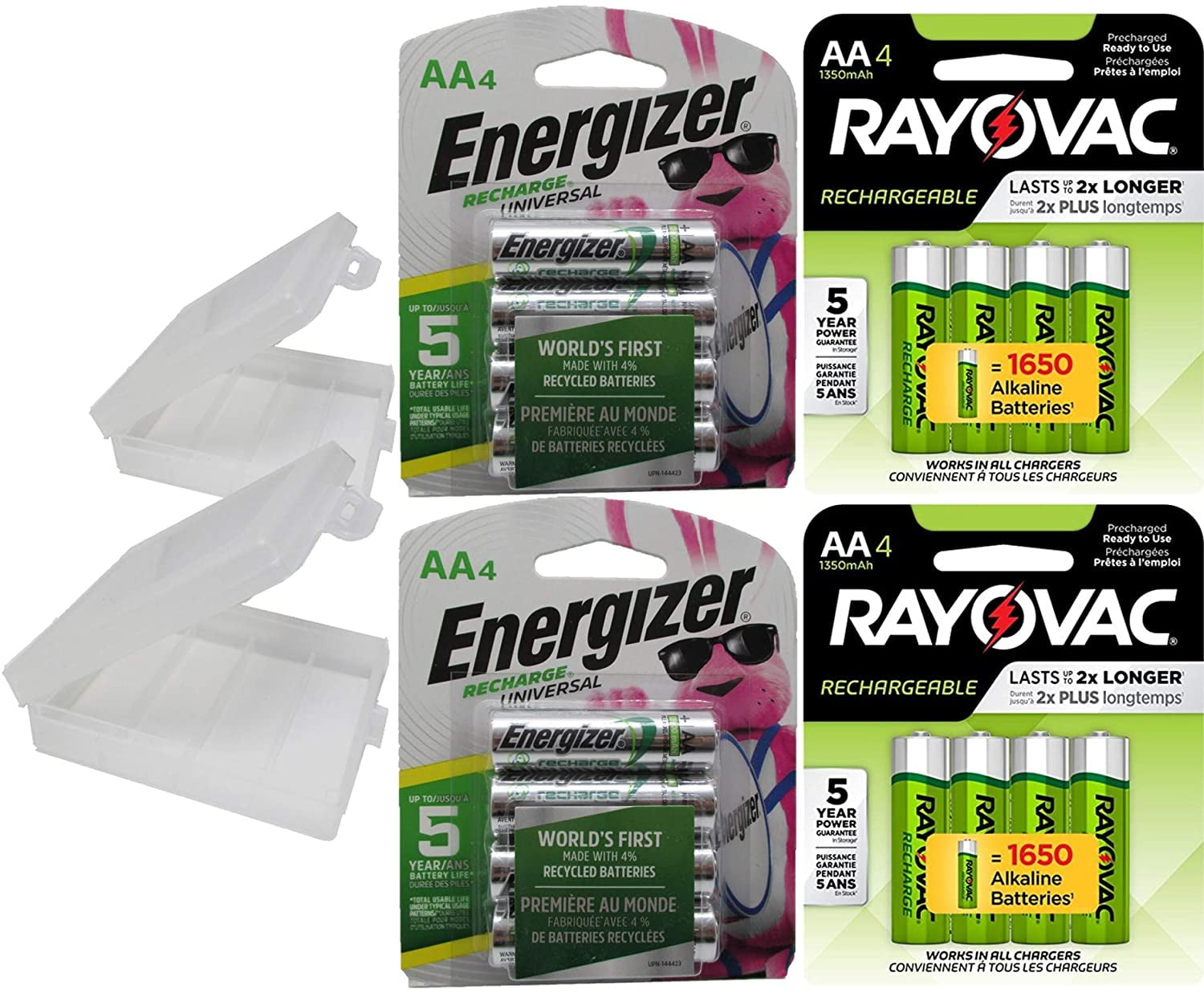 Combo Deal Rayovac Rechargeable Mah Nimh Aa Batteries And