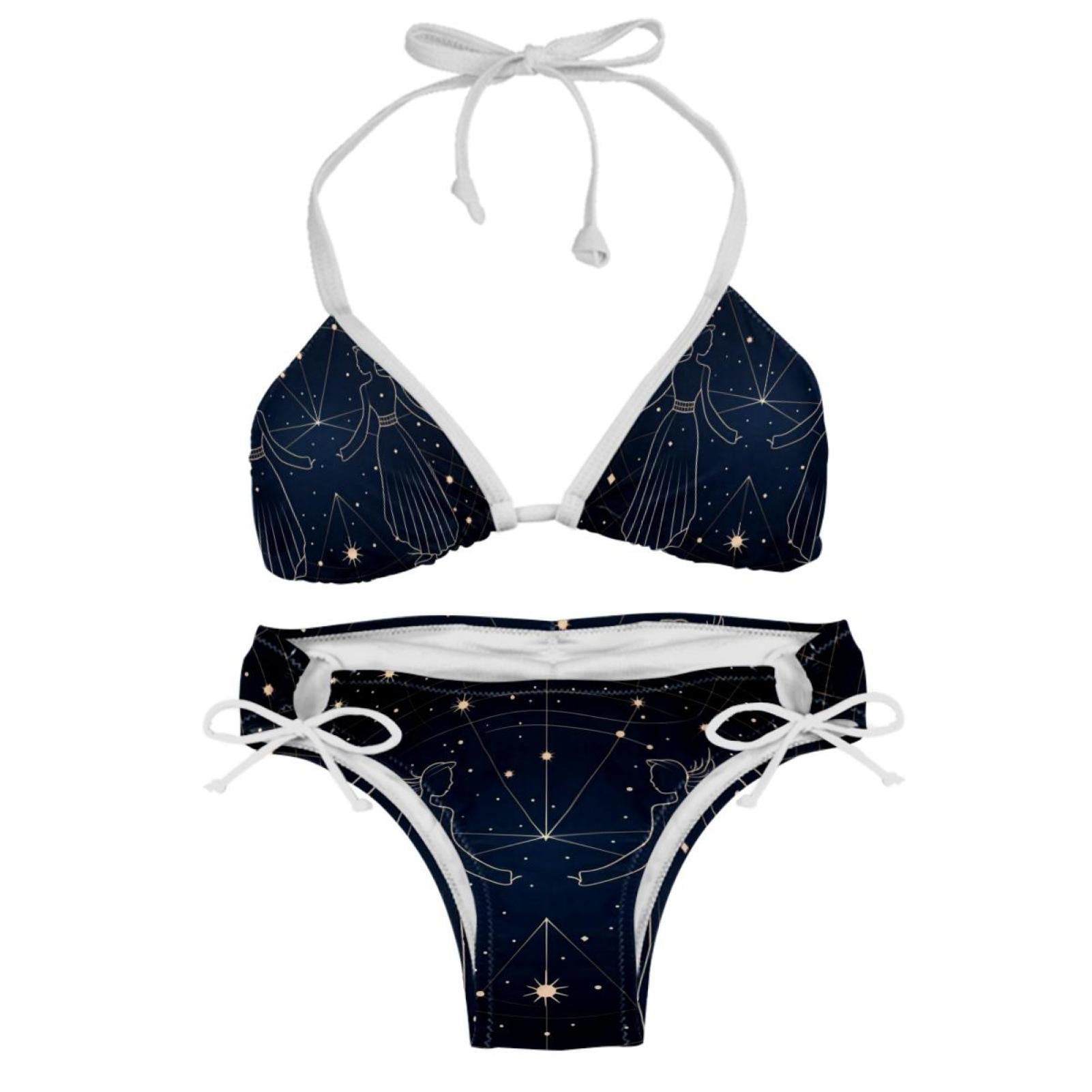 Constellation Detachable Sponge Adjustable Strap Bikini Set Two Pack