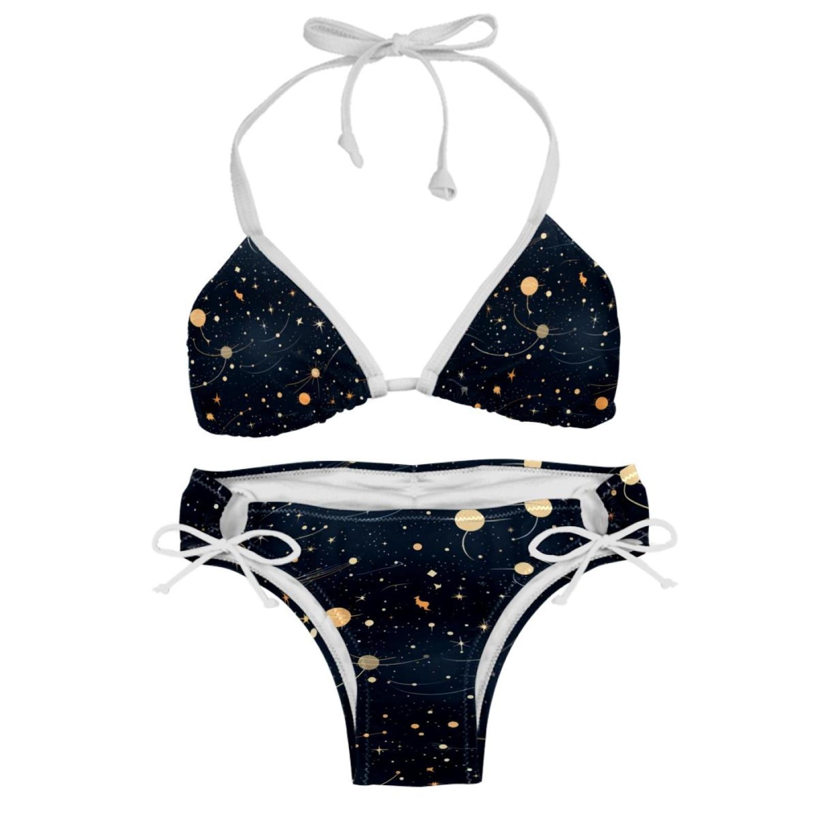 Constellation Swimsuit Bikini Set With Detachable Sponge And Adjustable