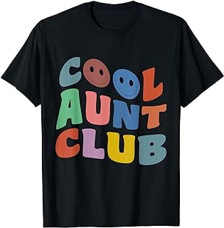 Cool Aunt Club Funny Smile Colorful Cool Aunt Club Aunties T Shirt