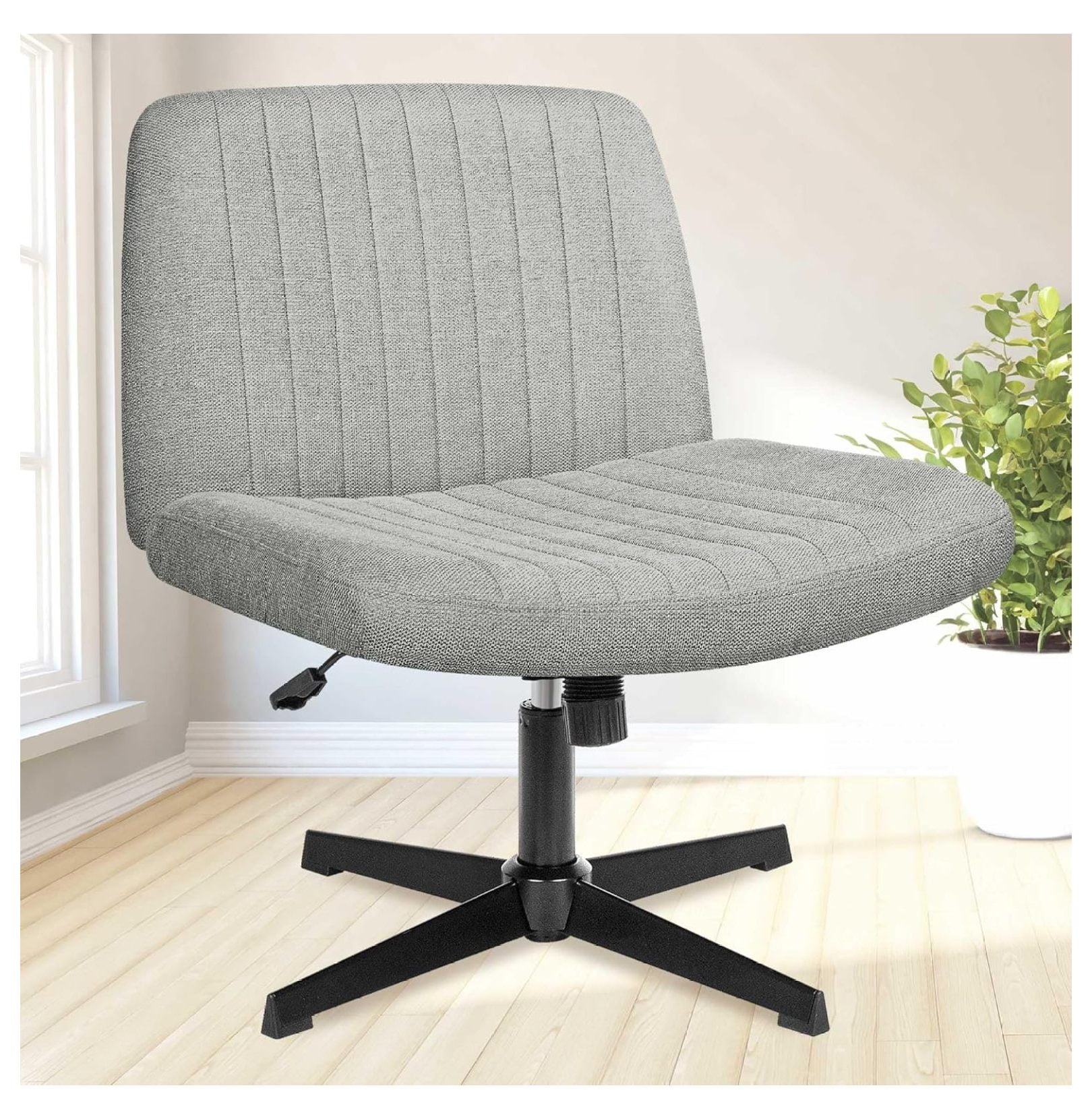 Criss Cross Chair Armless Legged Office Desk Chair No Wheels Swivel