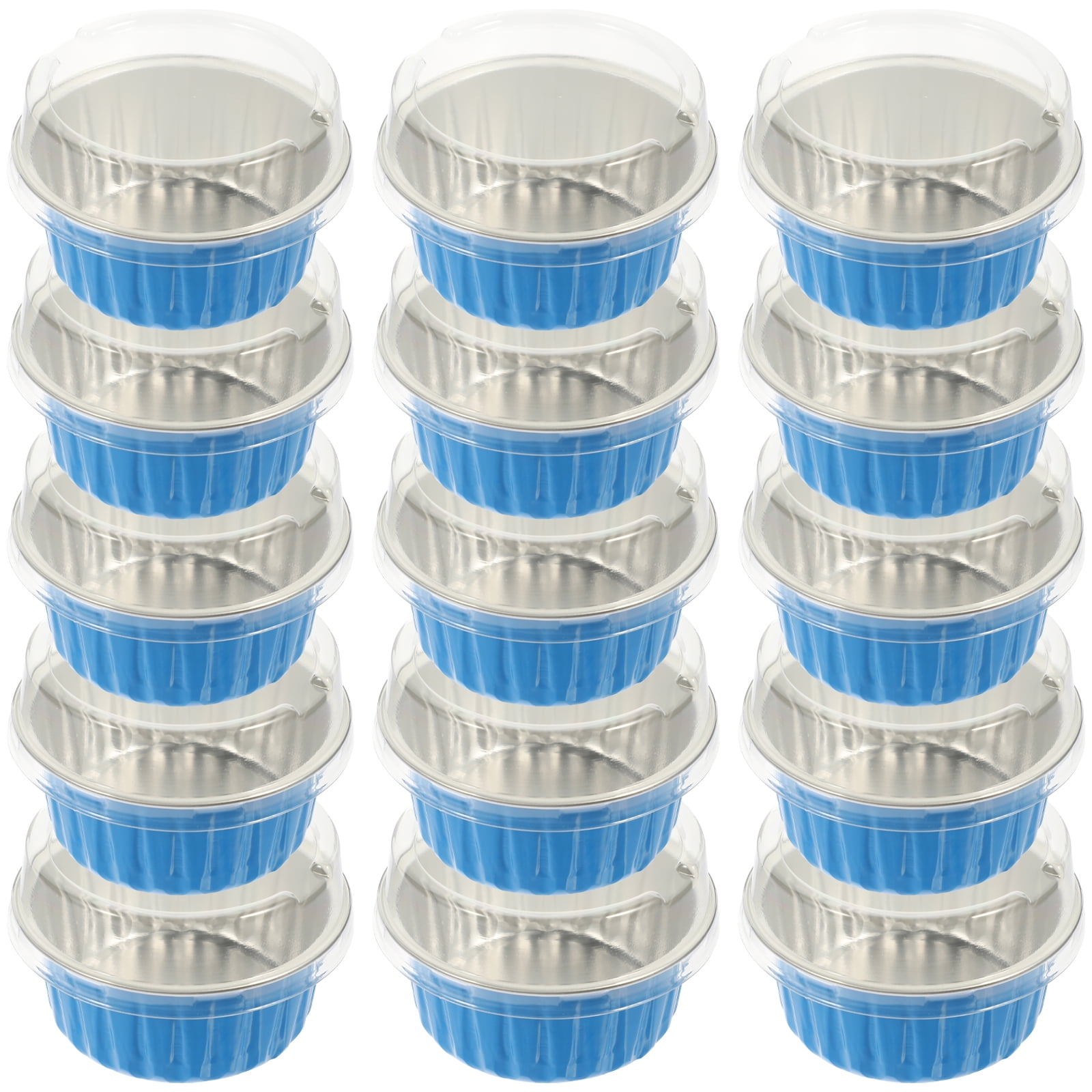 Cupcake Wrappers Holder With Lid Pcs Foil Cups Aluminum Disposable