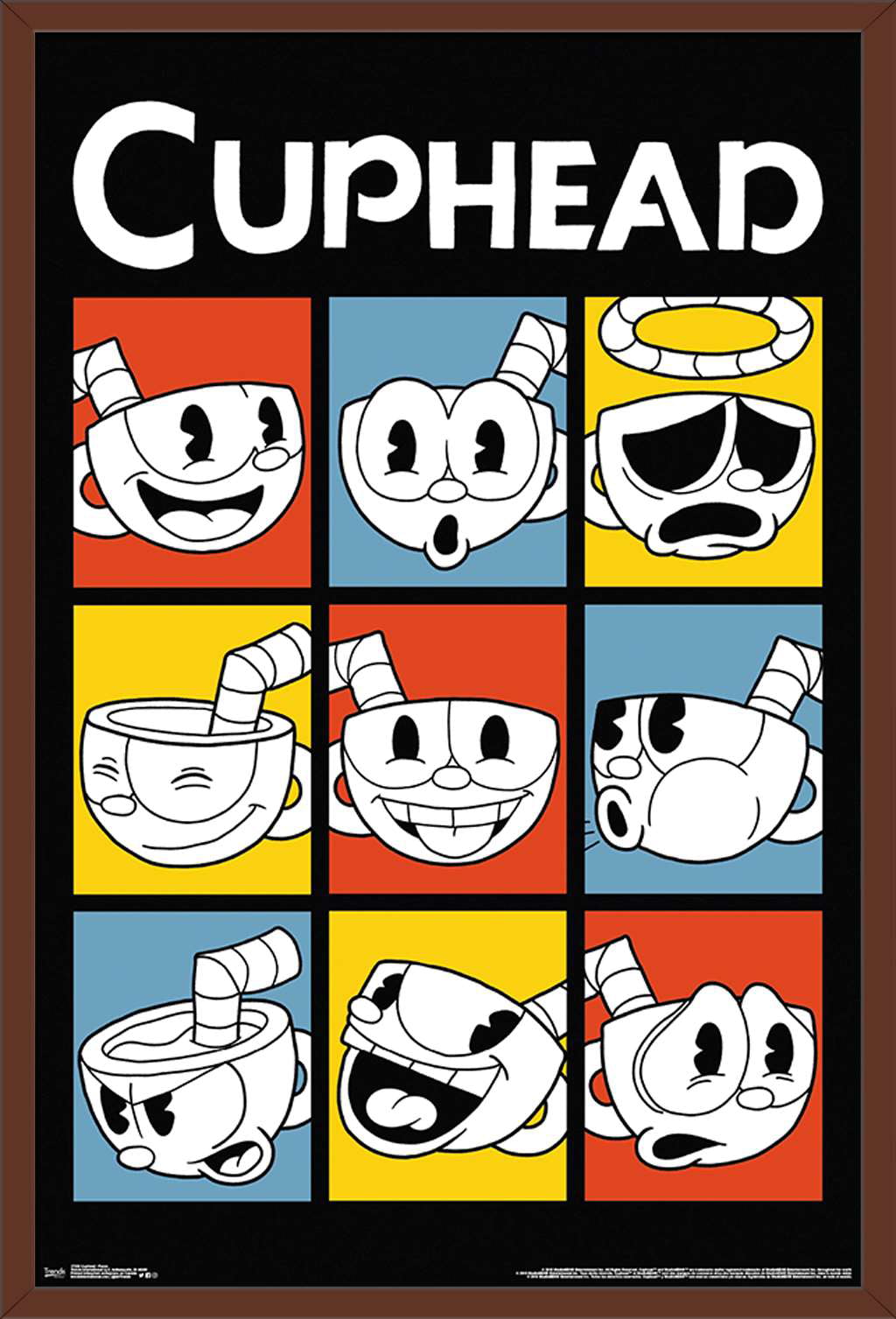 Cuphead Don T Deal With The Devil Faces Poster Walmart
