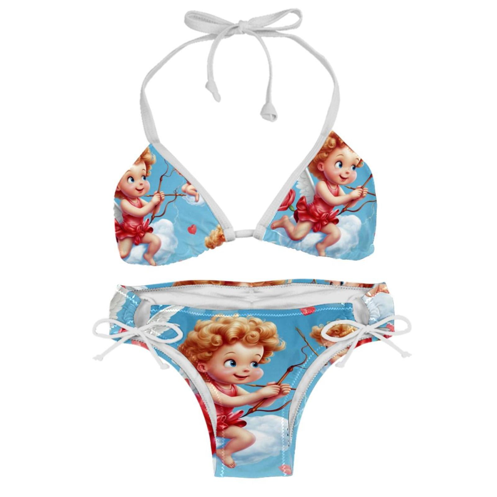 Cupid Detachable Sponge Adjustable Strap Bikini Set Two Pack Swimsuit