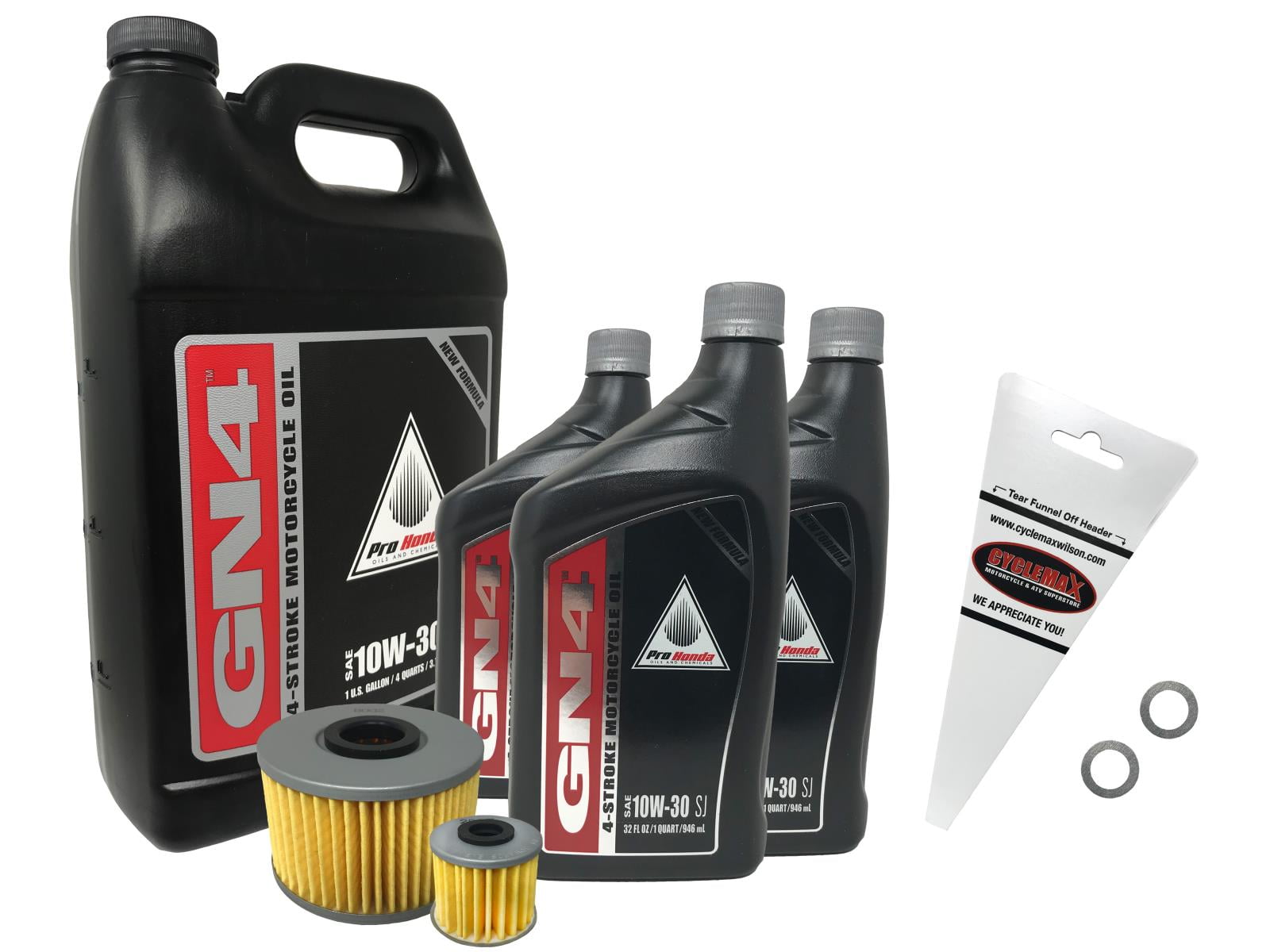 Cyclemax Oil Change Kit For 2019 2022 Honda Talon 1000 With 10W 30 Oil