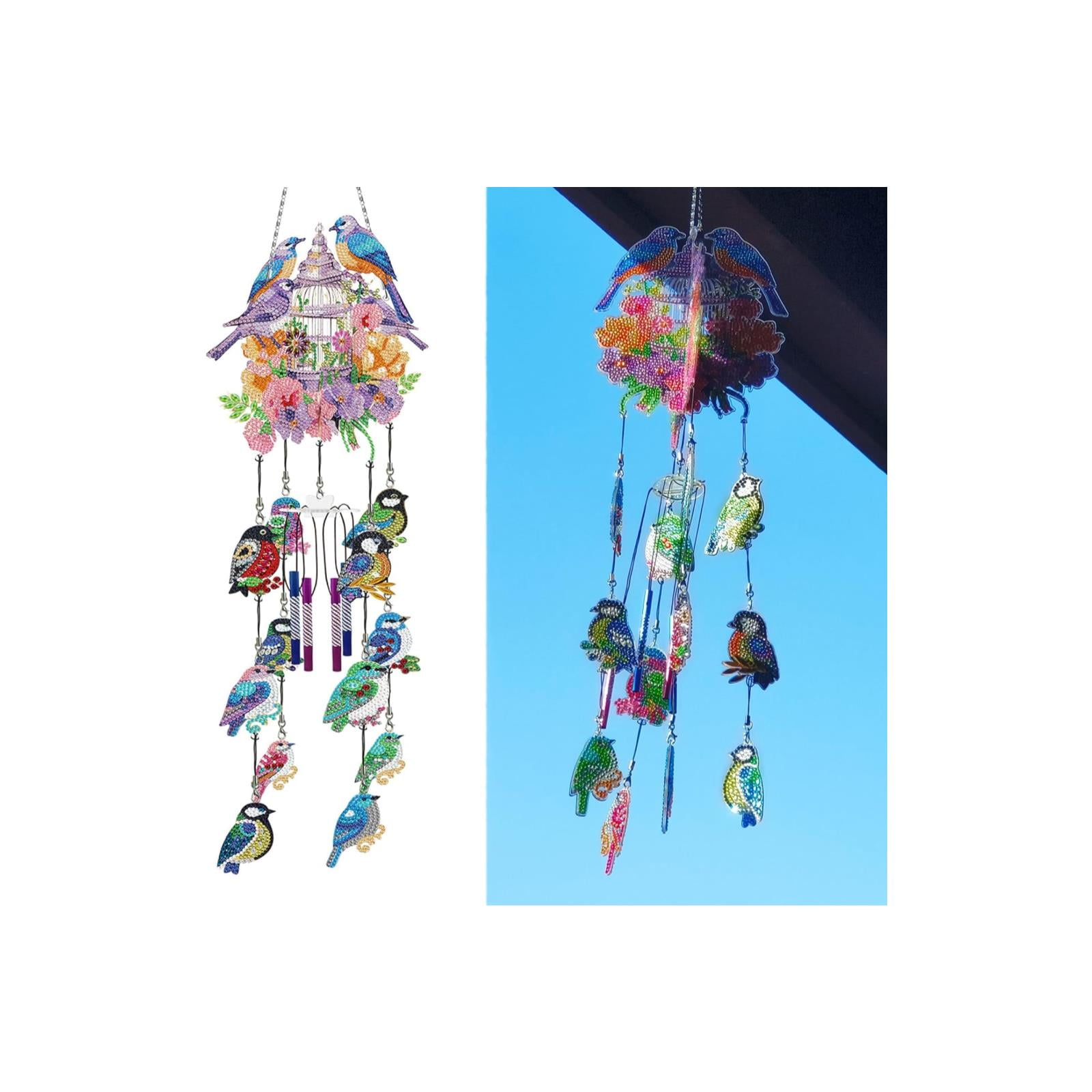 DIY Dotted Diamond Art Painting Wind Chime Kit Three Dimensional Sun