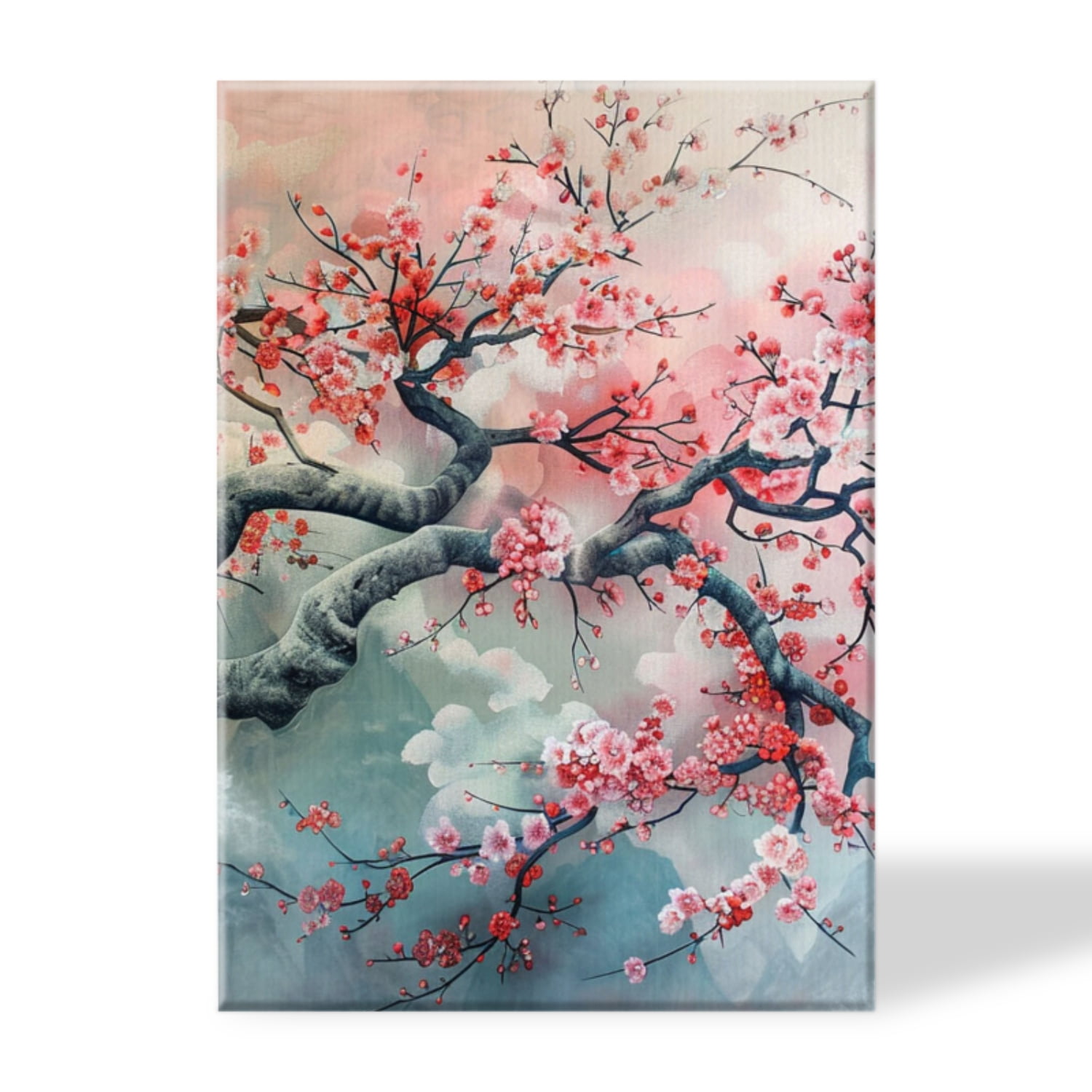 Decor Canvas Prints Framed Art Wall Cherry Blossom Tree With Pink And