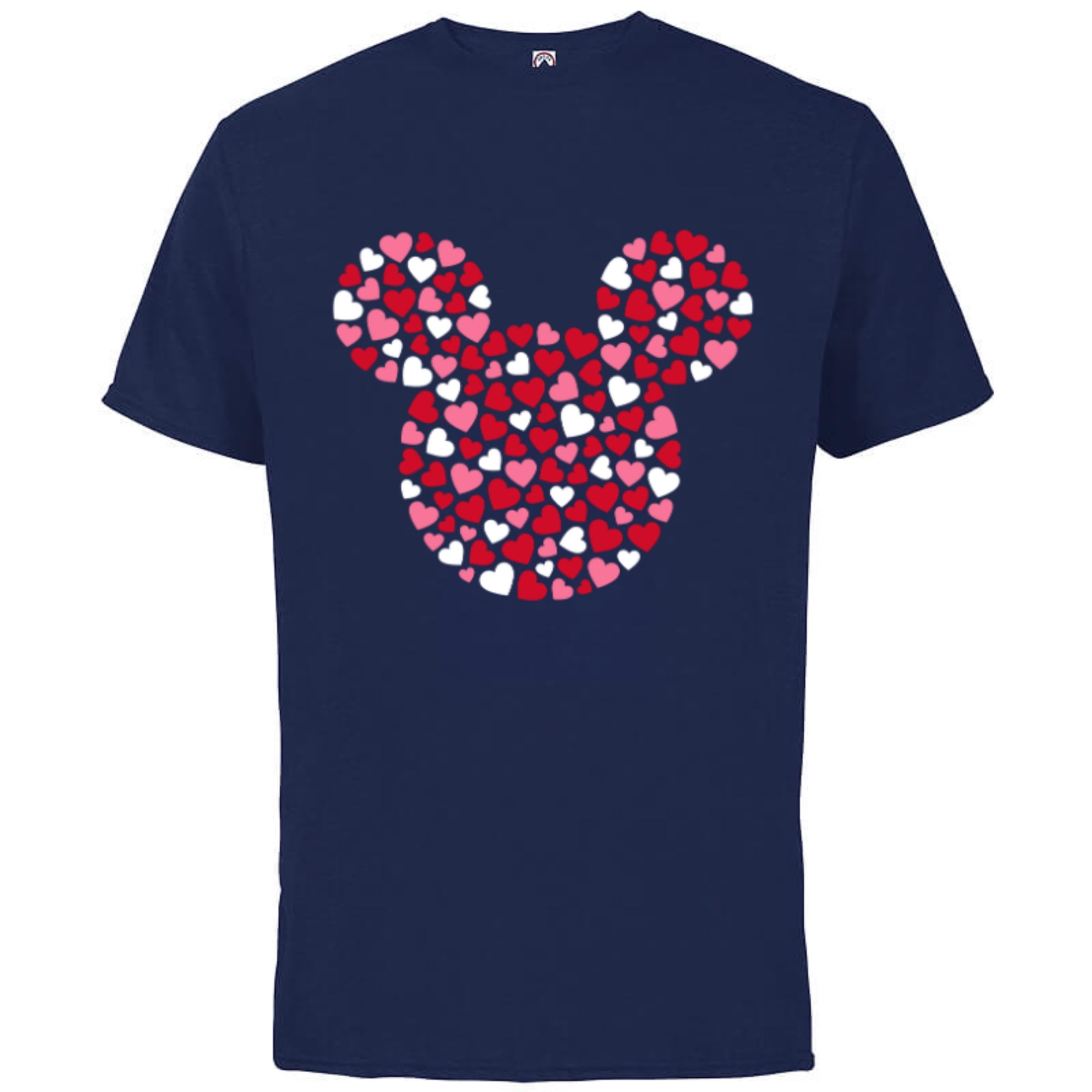 Disney Mickey Mouse Icon Pink Hearts Valentine S Day Short Sleeve