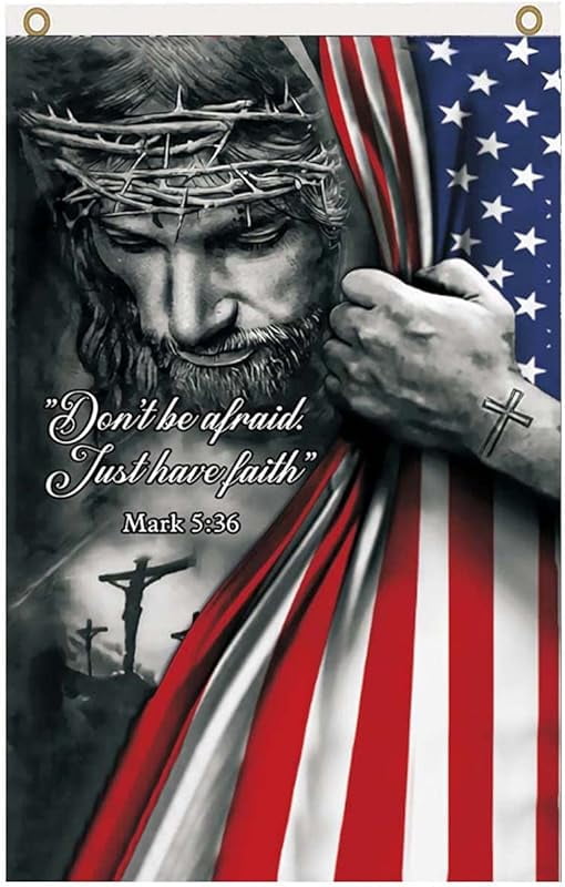 Don T Be Afraid Just Have Faith Flag Christian God Jesus Usa Tapestry