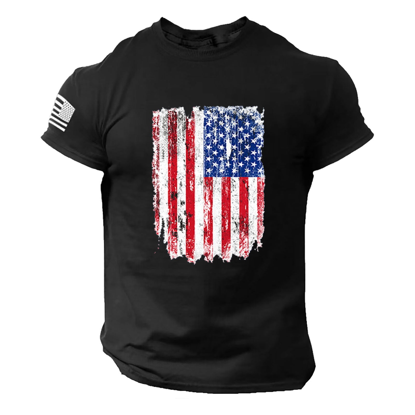 Dyfzdhu Independence Day T Shirts For Men Summer Men S Us Flag Logo