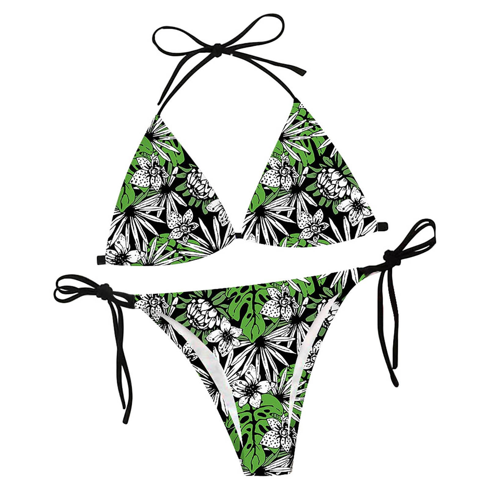 Ehrwe Swimsuit Set For Women Sexy Swimsuit With Strap Printed Bikini