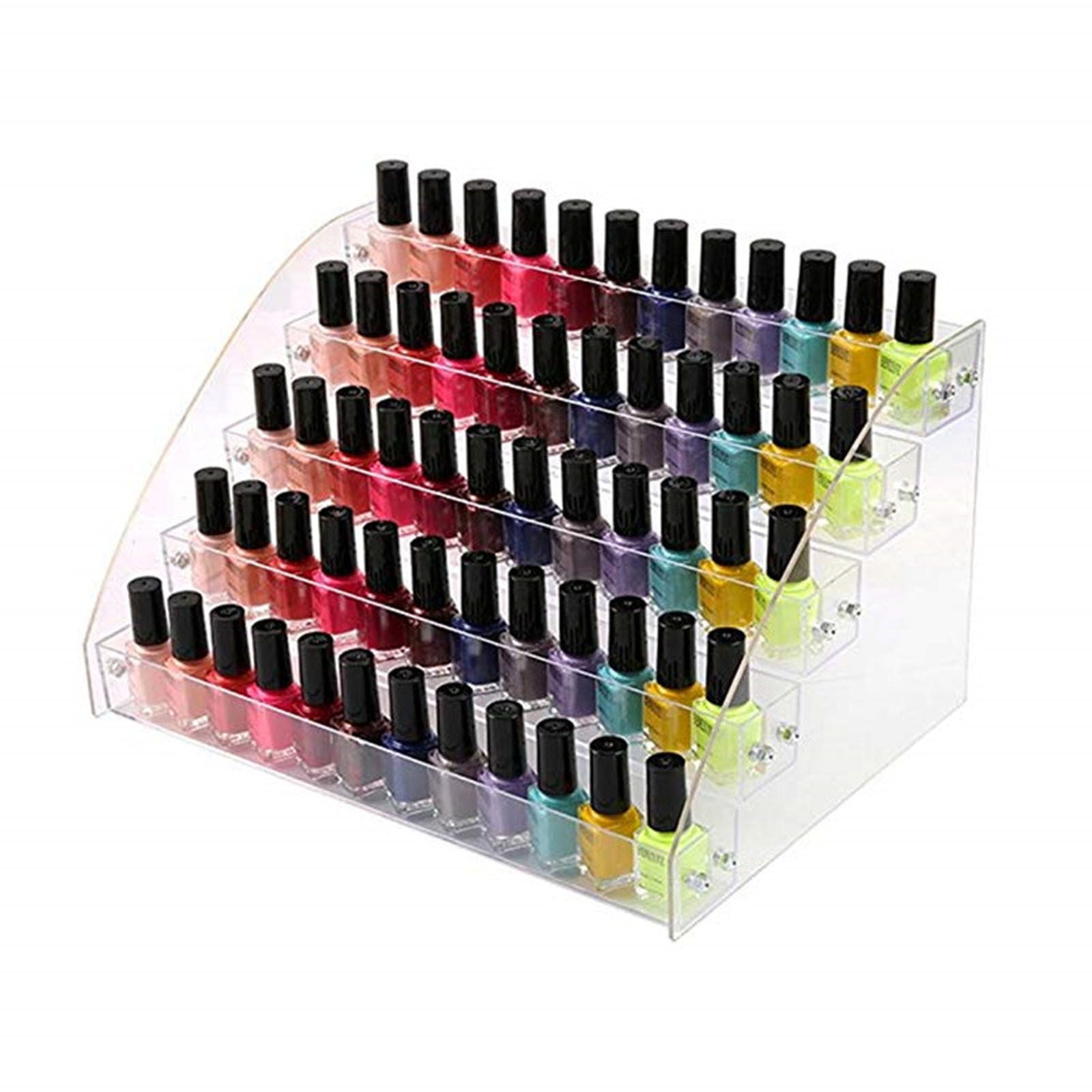 Ejwqwqe Nail Polish Holder Clear Makeup Display Stand Rack Holder