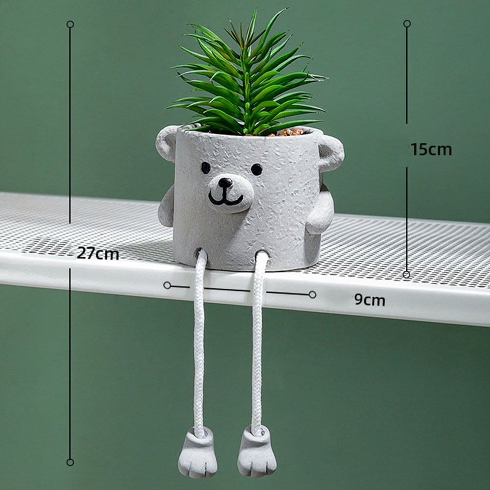 Emoticon Simulation Green Plant Creative Potted Flower Desktop