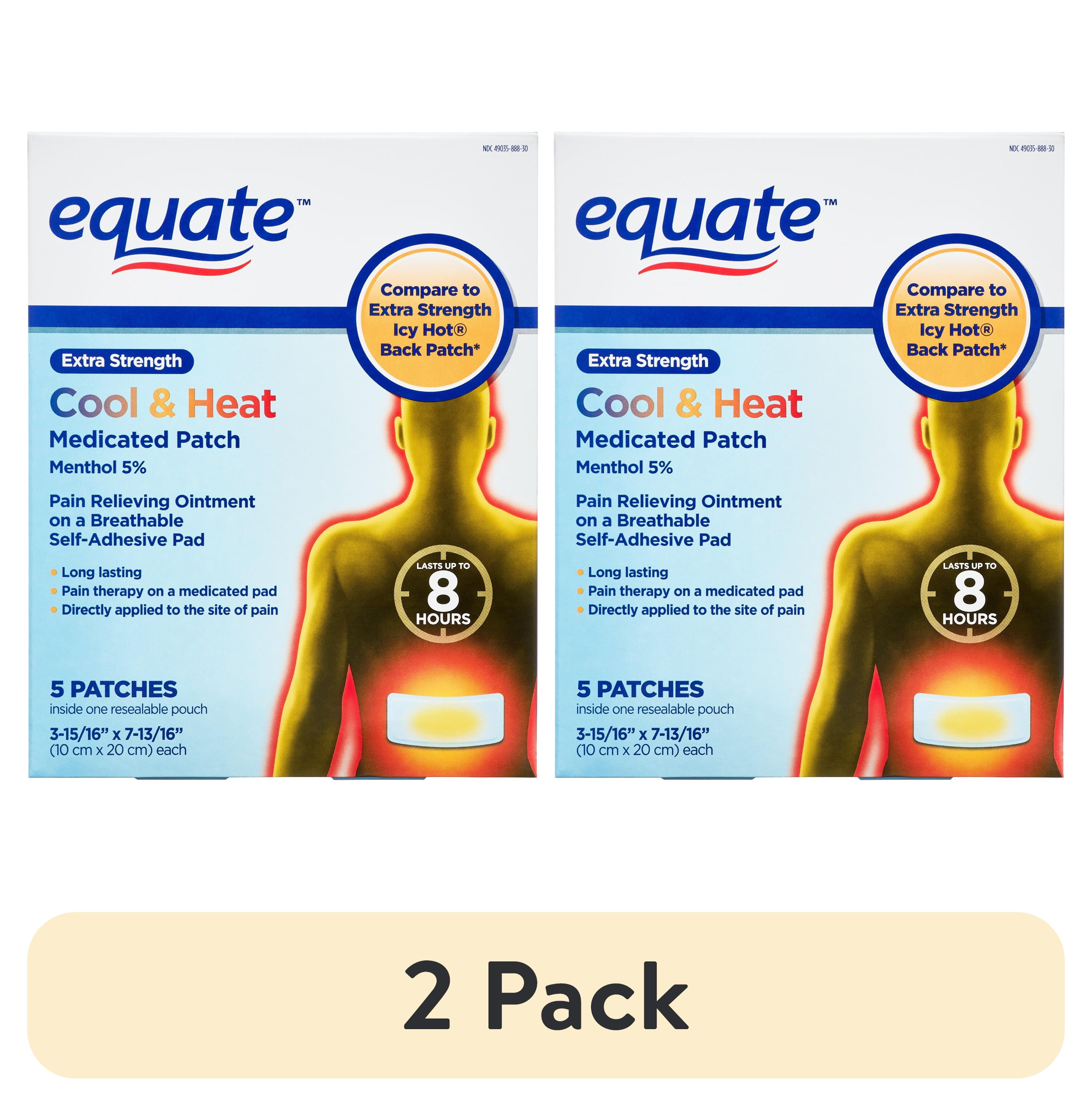 Pack Equate Extra Strength Cool Heat Medicated Patches Count