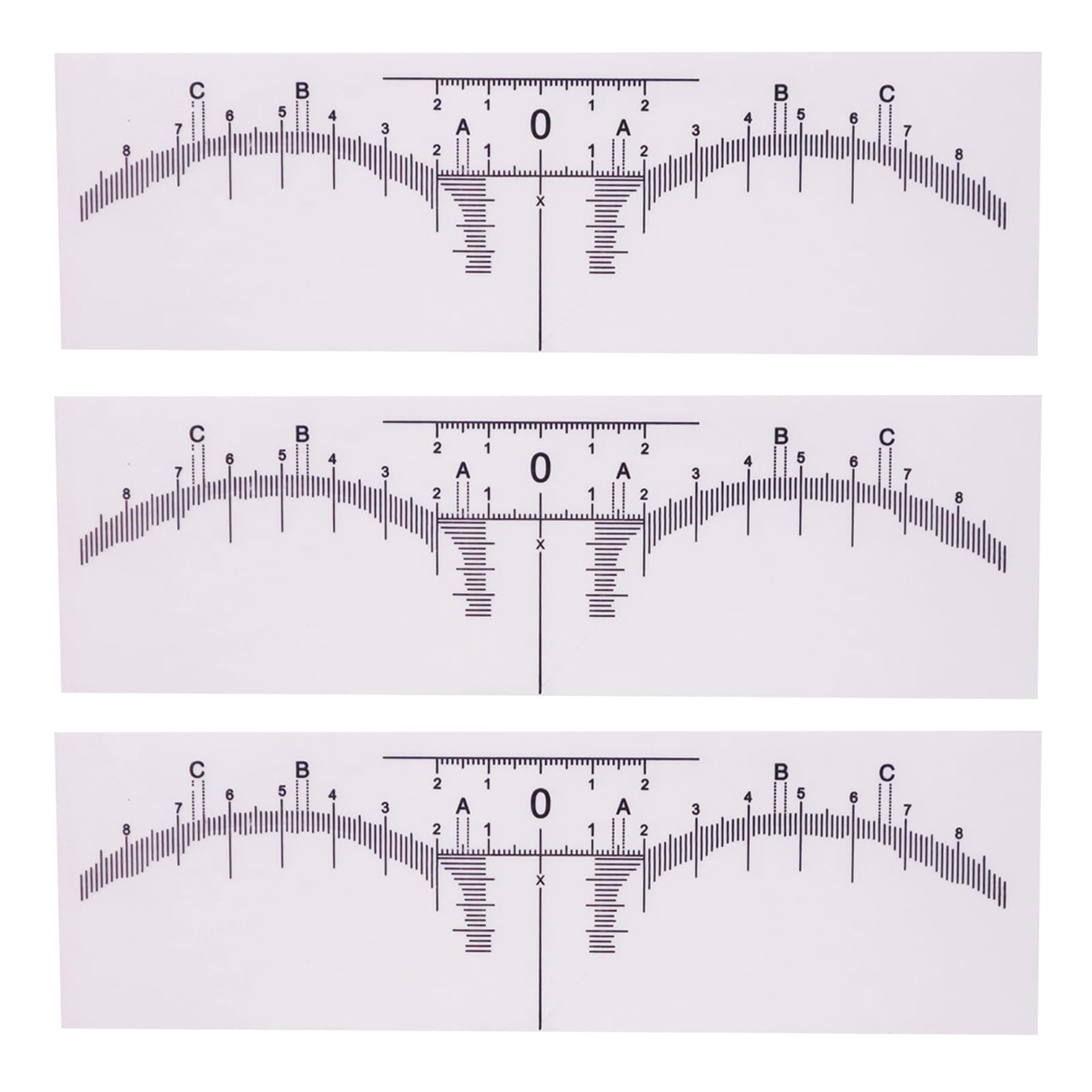 Eyebrow Ruler Stencils Disposable Ruler JMS2 Stickers Brow Measuring