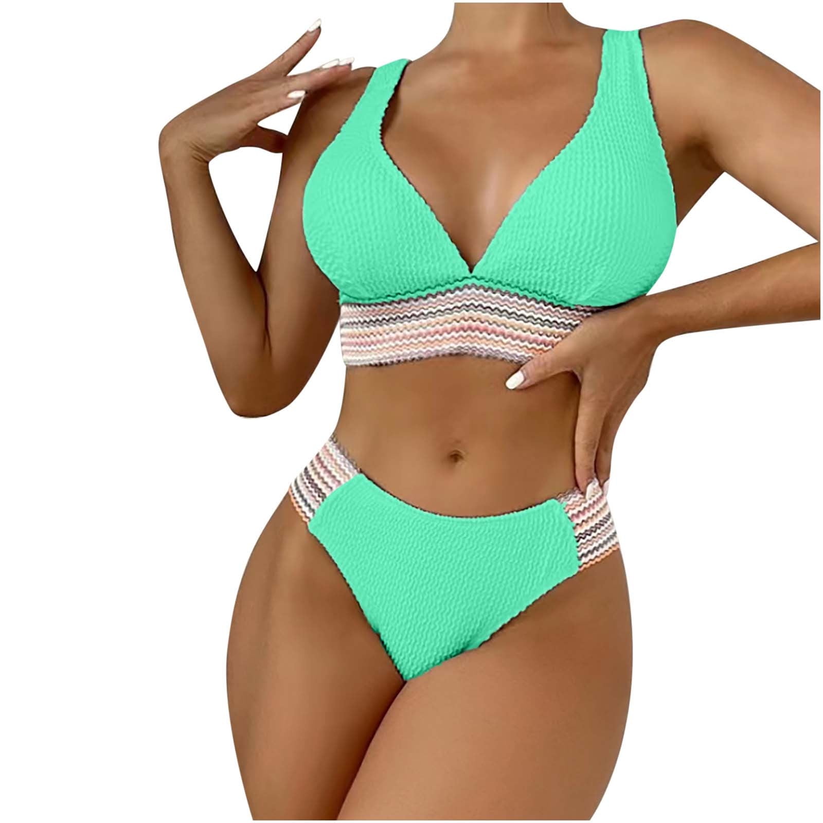 Fanggo Plus Size Swimsuit For Women 2 Piece Trendy Bikini Sets For