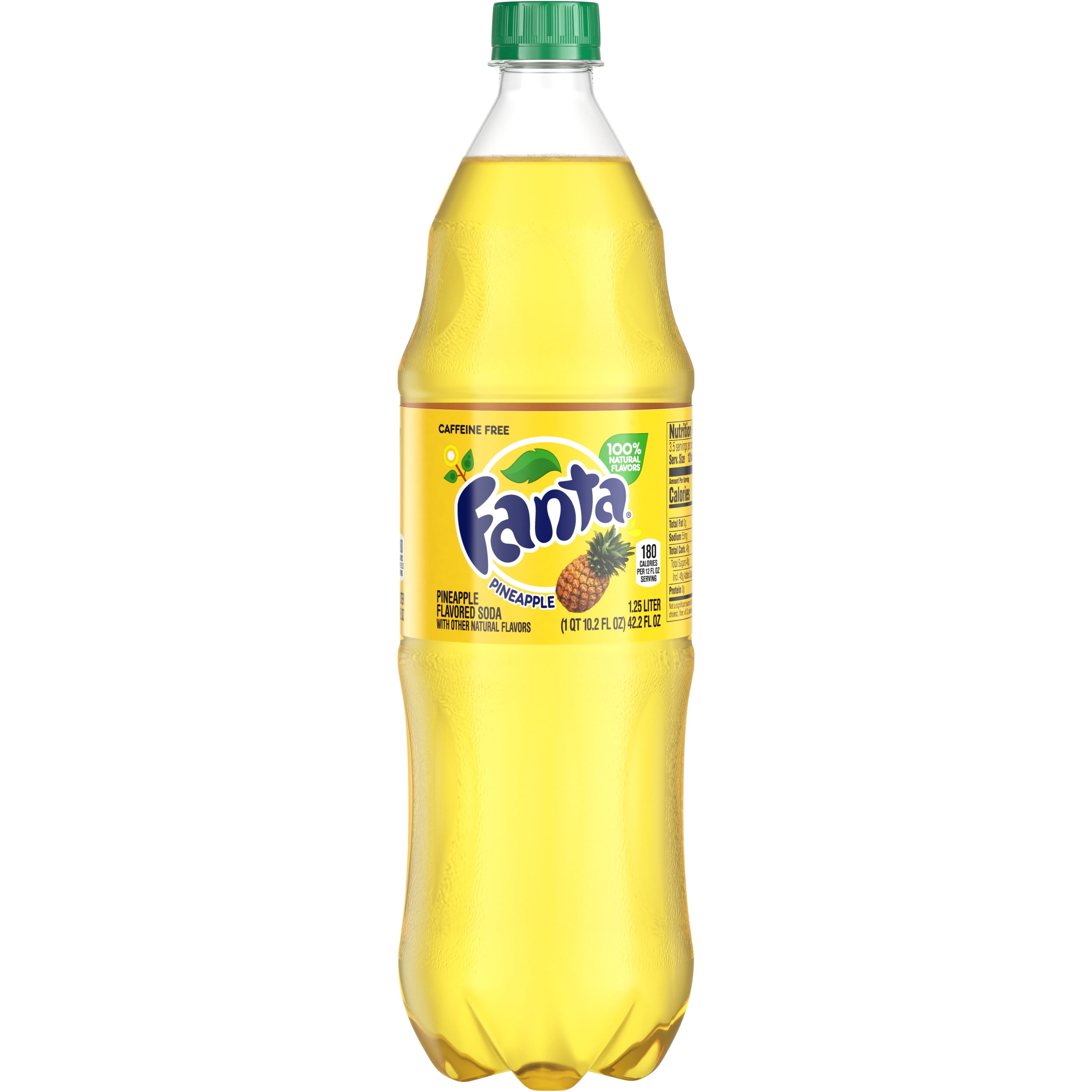 Fanta Pineapple Soda Fruit Flavored Soft Drink 1 25 Liters Walmart