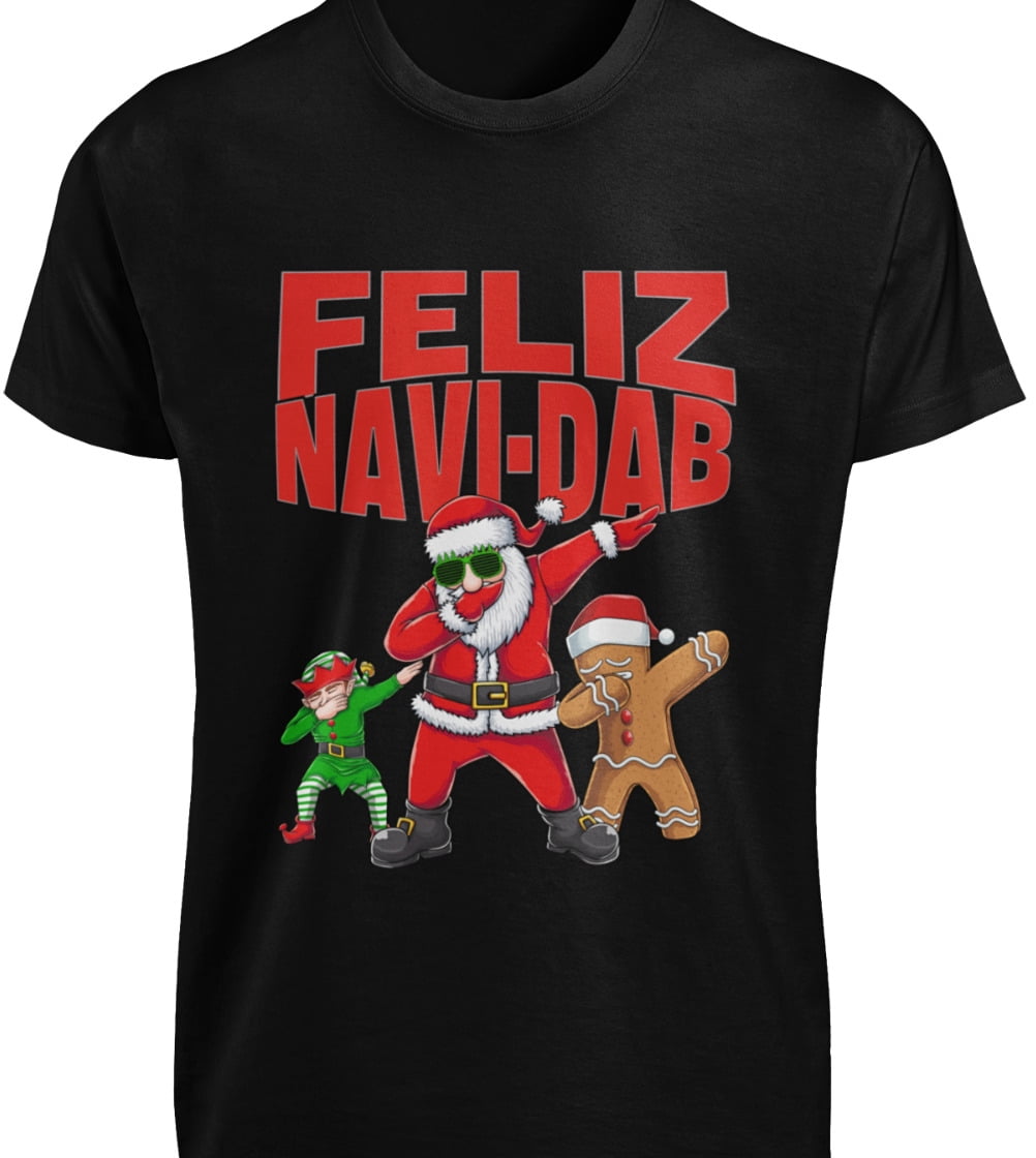 Feliz Navidab Joke Christmas T Shirt Funny Navidad Navi Dab Dabbing