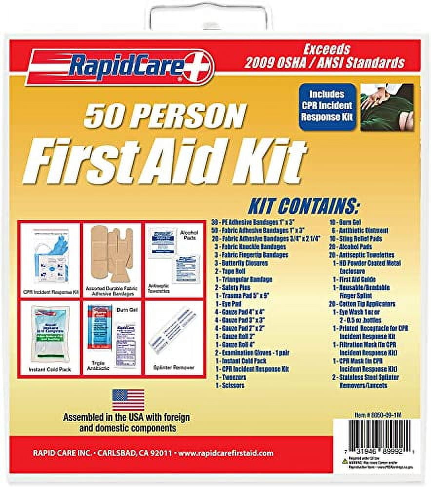 First Aid Person Osha Ansi Compliant Metal First Aid Kit