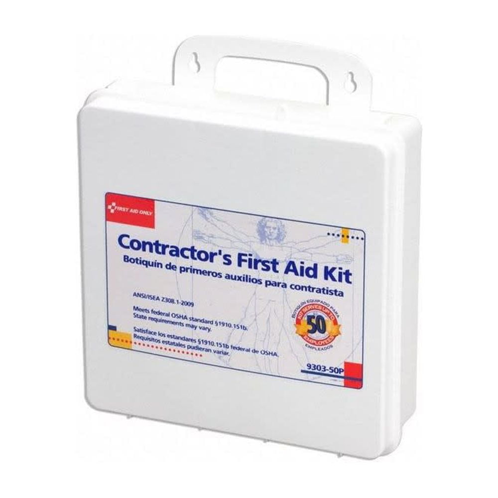 First Aid Only Contractors First Aid Kit Person Plastic Cas