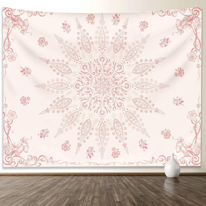 Floral Bohemian Tapestry Flower Aesthetic Tapestry Mandala Room Decor