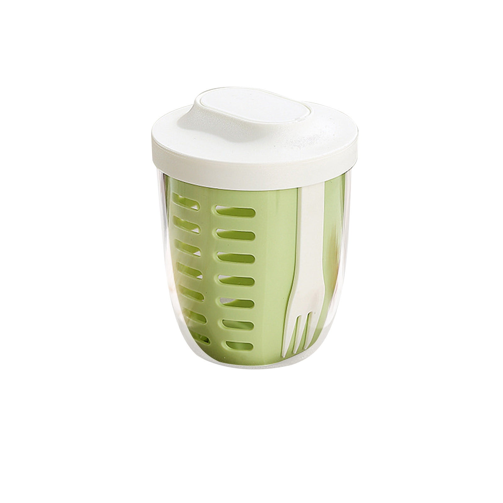 Fresh Fruit Salad Storage Cup To Go With Lids Fork Drain Baskets