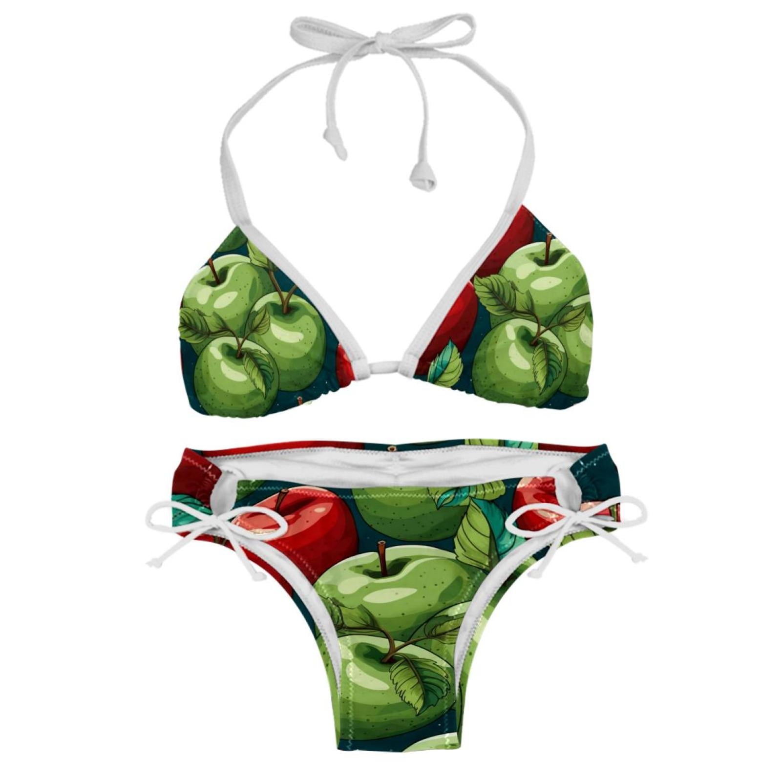Fruit Detachable Sponge Adjustable Strap Bikini Set Swimsuit Two Pack