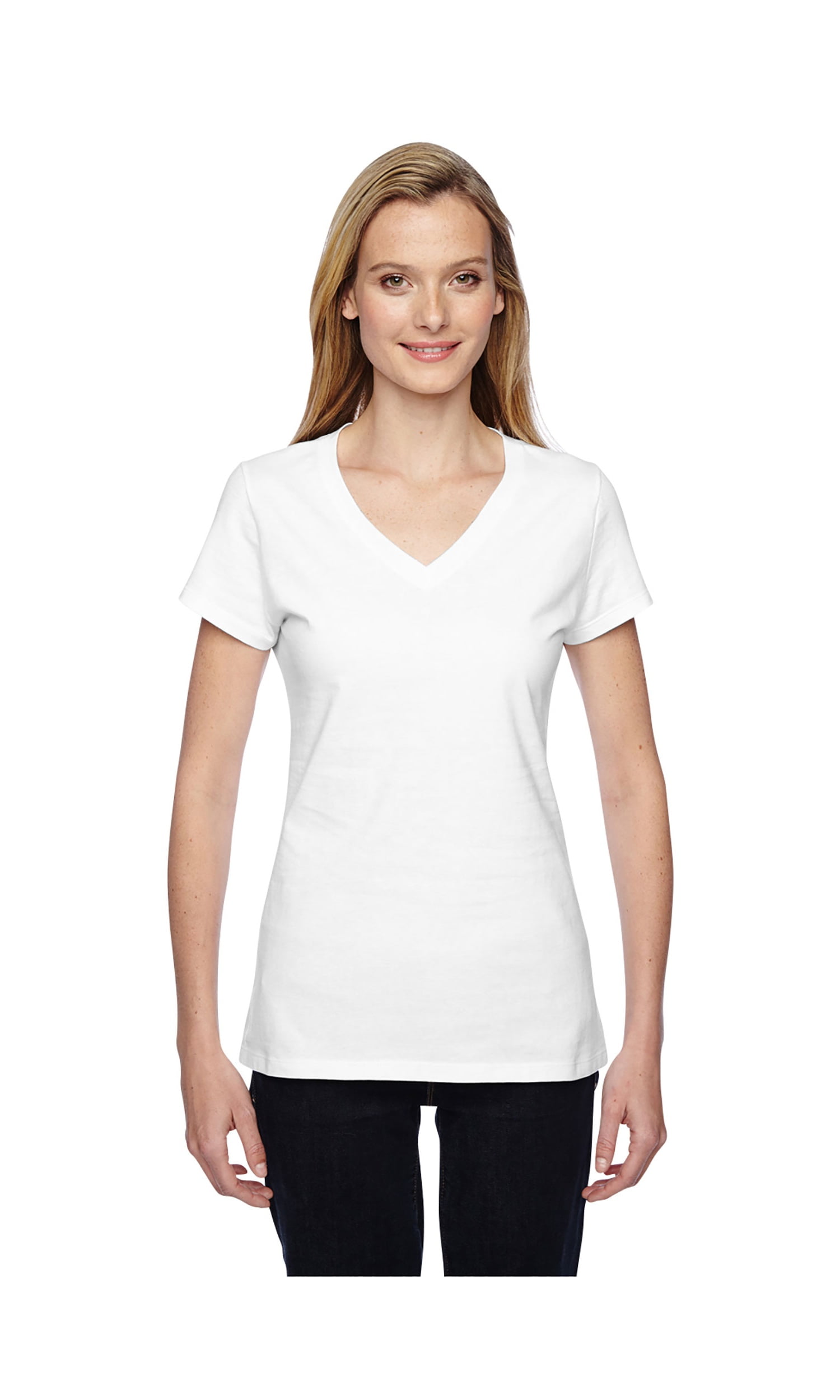 Fruit Of The Loom Women S Sofspun Self Fabric Collar T Shirt Style