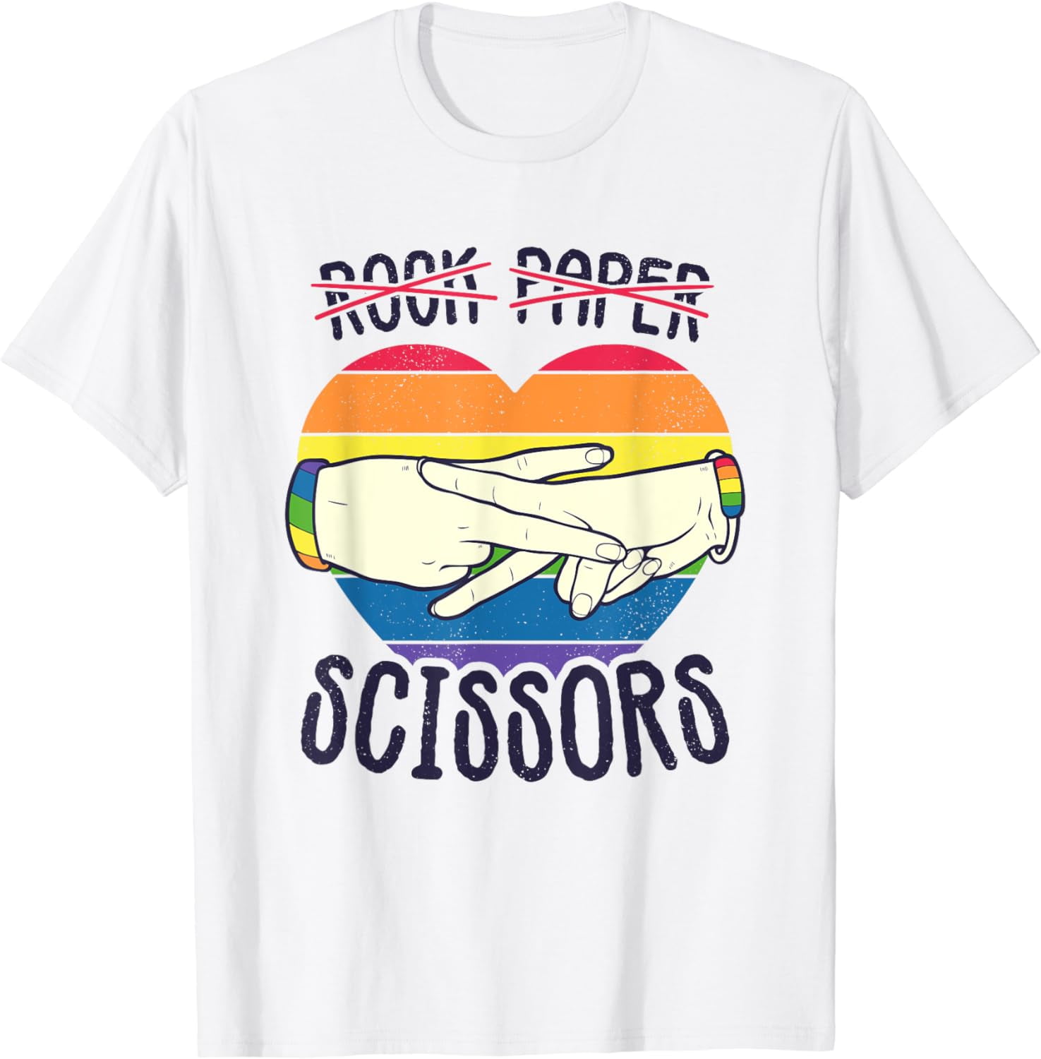 Funny Lesbian Pride Flag Rock Paper Scissors Lesbian Pride T Shirt