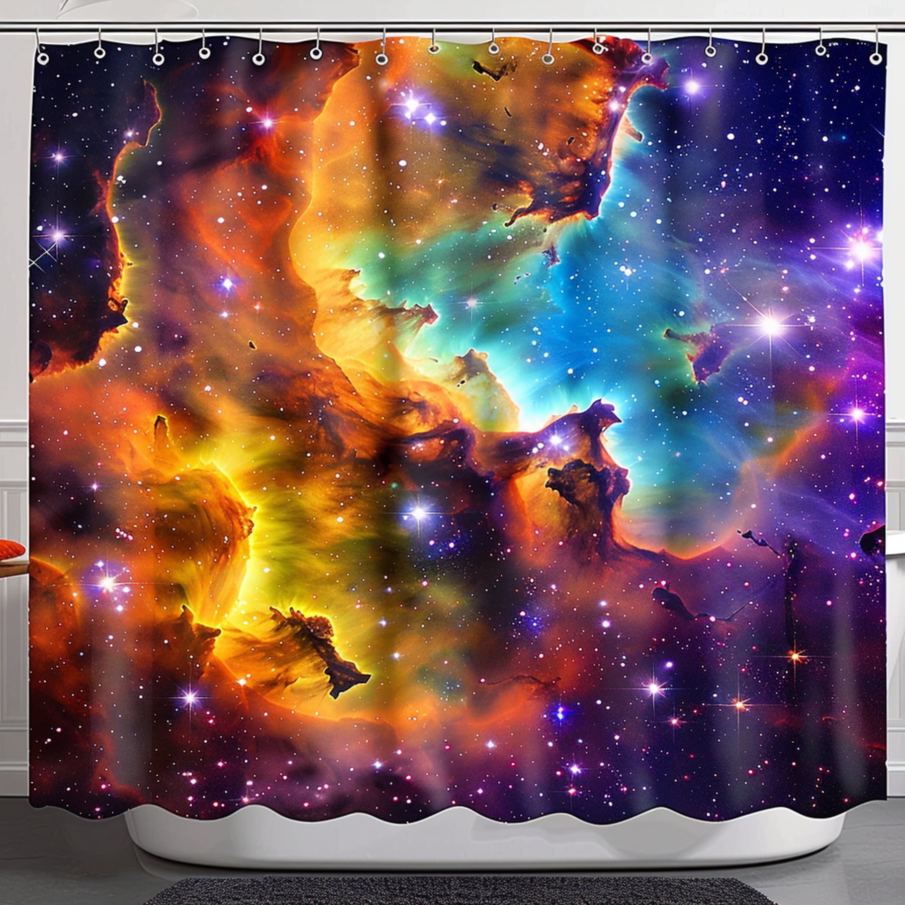 Galactic Dreams Shower Curtain Transform Your Bathroom Into A Celestial