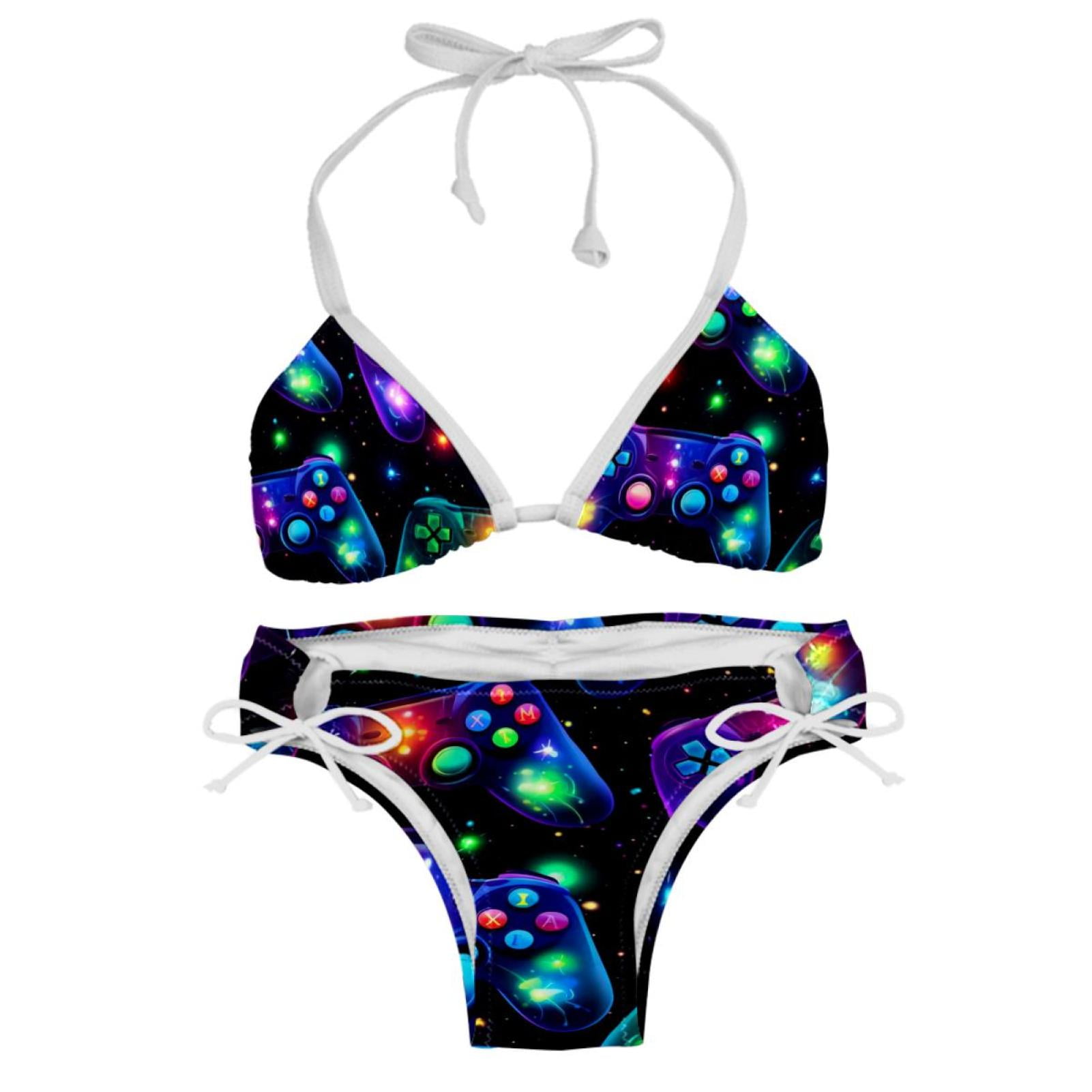 Game Controller Swimsuit Bikini Set With Detachable Sponge And