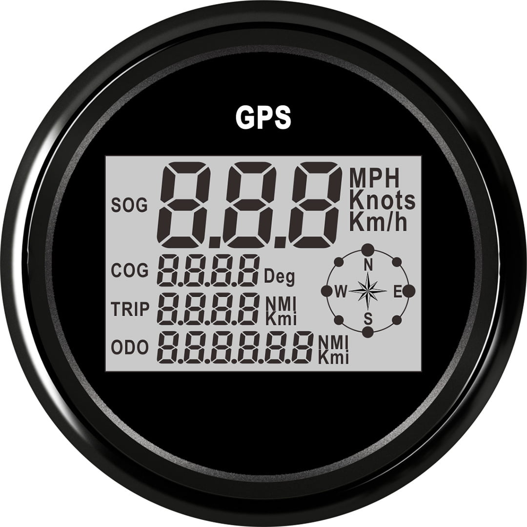 Geloo Digital Gps Speedometer Gauge Mm Waterproof Marine Speedometer