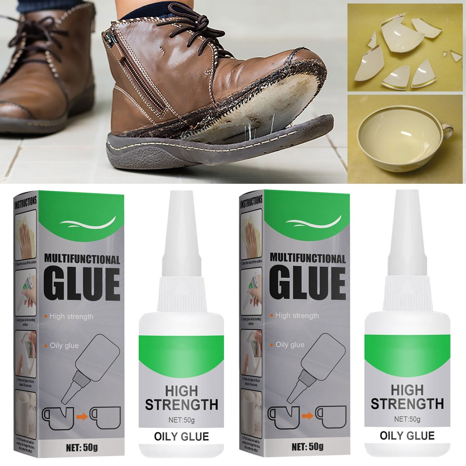 Glue 2PCS Welding High Strength Oily Glue Multi Purpose Strong Glue