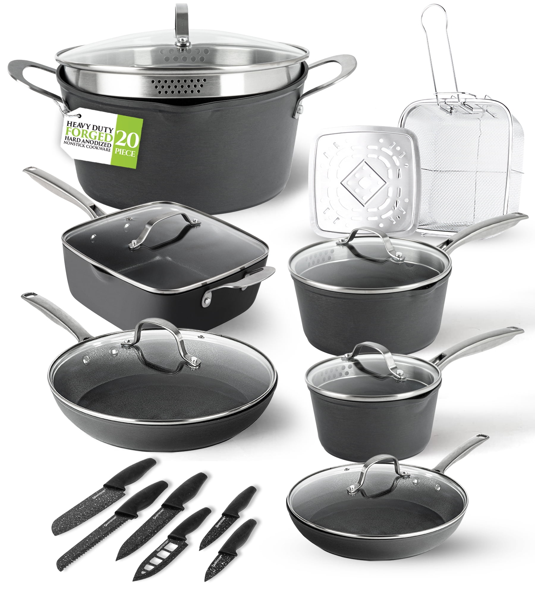 Granitestone Armor Max Pc Nonstick Aluminum Cookware Set Granite