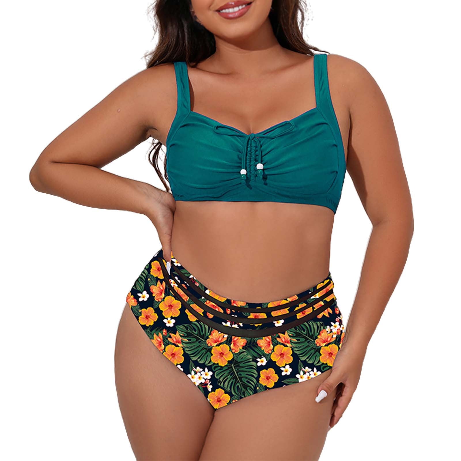 Gzea Bathing Suits Plus Size 2024 Summer Hot Spring Vacation Bikini